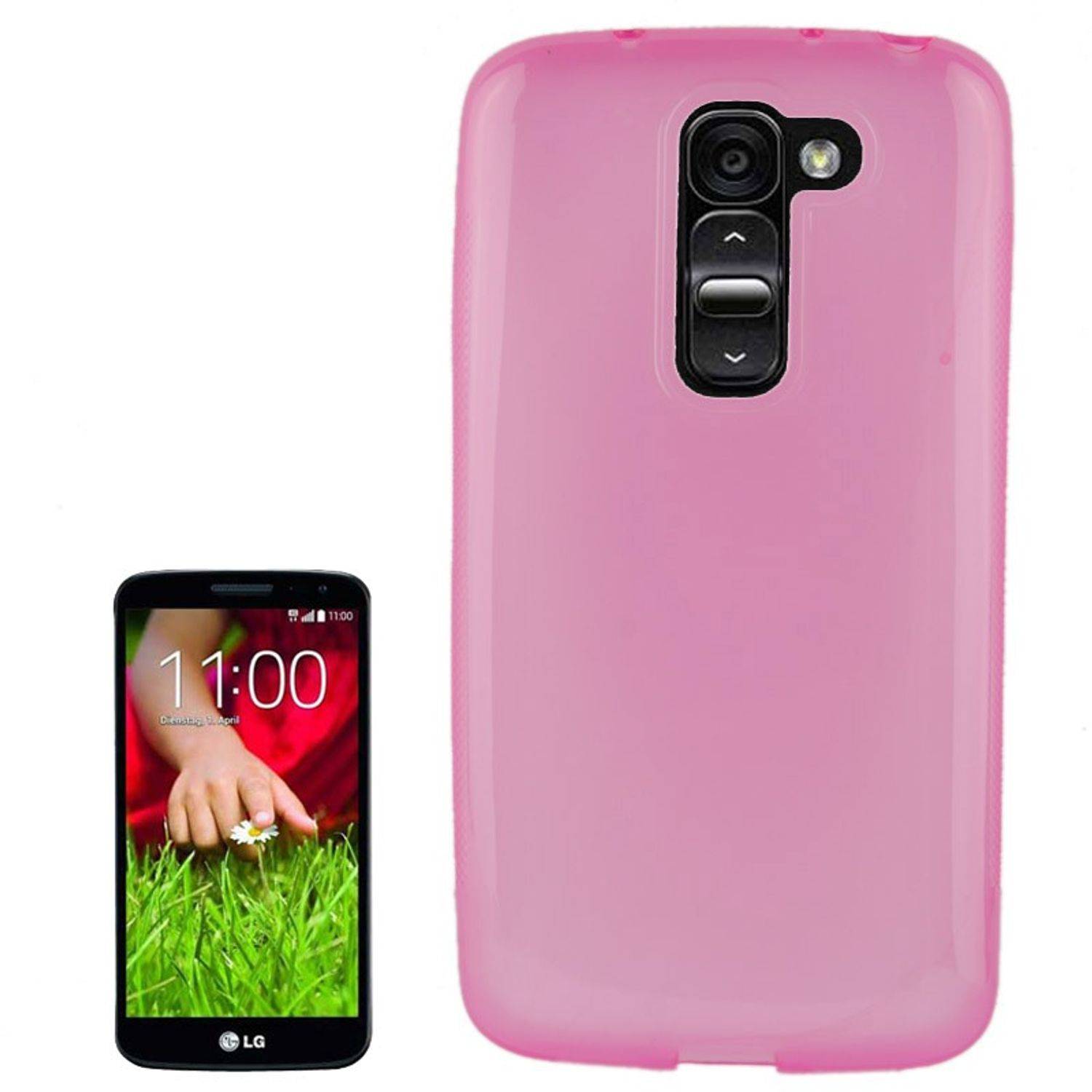 LG Optimus G2 Handyhülle Backcover Rosa