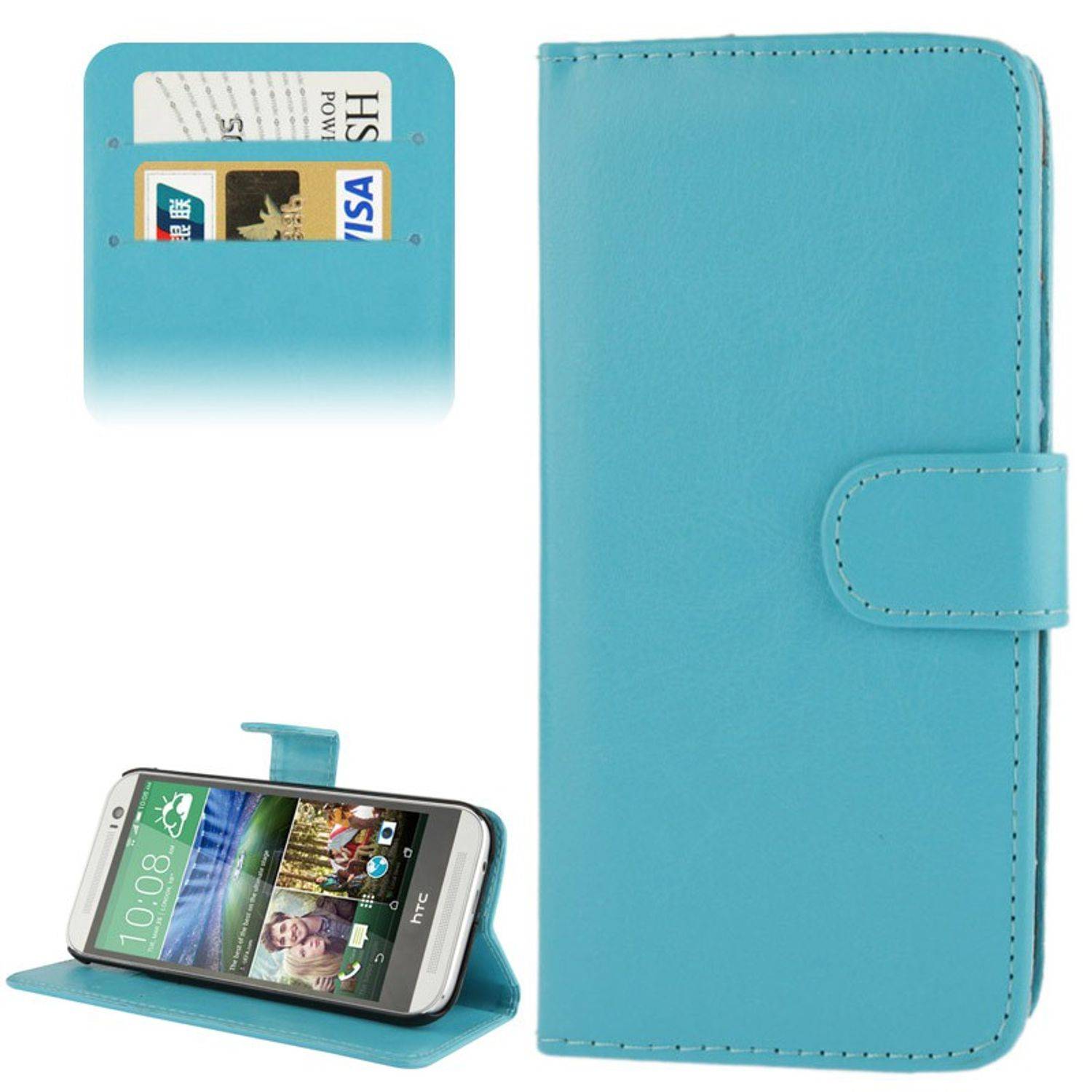 HTC One M8 Handyhülle Backcover Blau