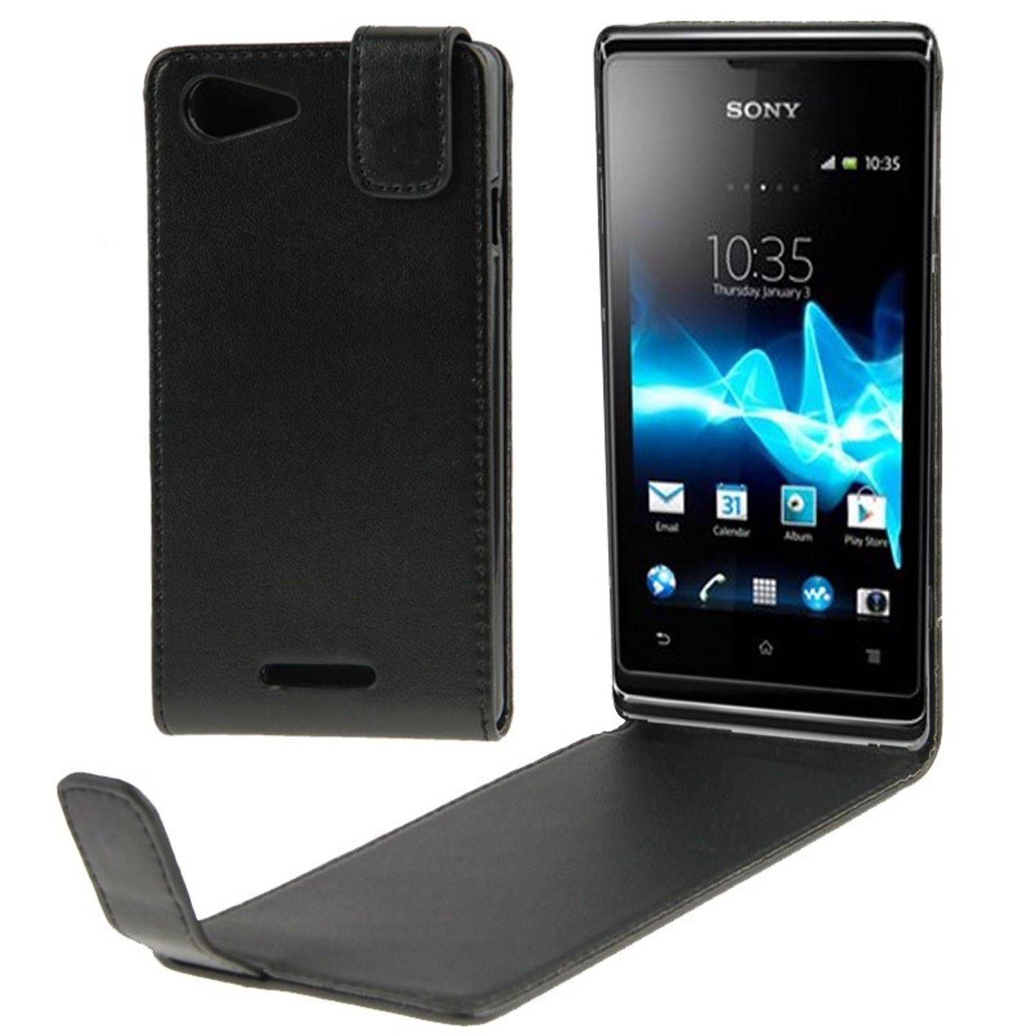 Sony Xperia E2 Handyhülle Backcover Schwarz