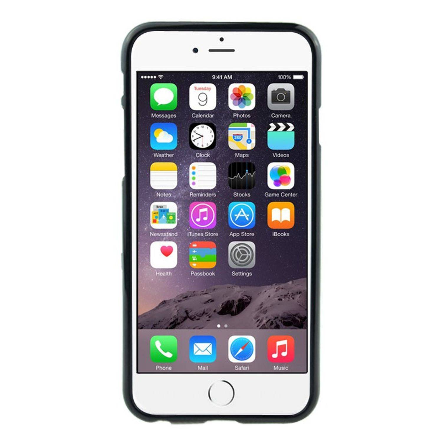 Apple iPhone 6 / 6s Handyhülle Backcover Schwarz