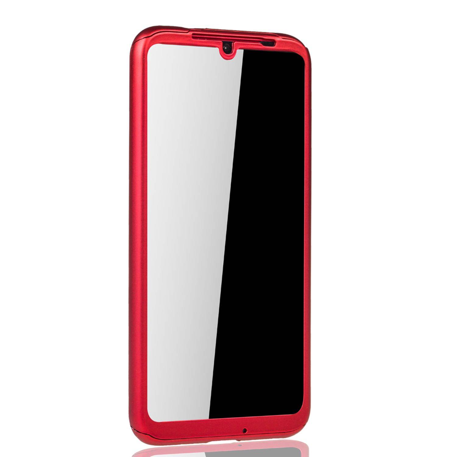 Xiaomi Redmi Note 7 / Redmi Note 7 Pro Handyhülle 360 Grad Schutz Full Cover Rot