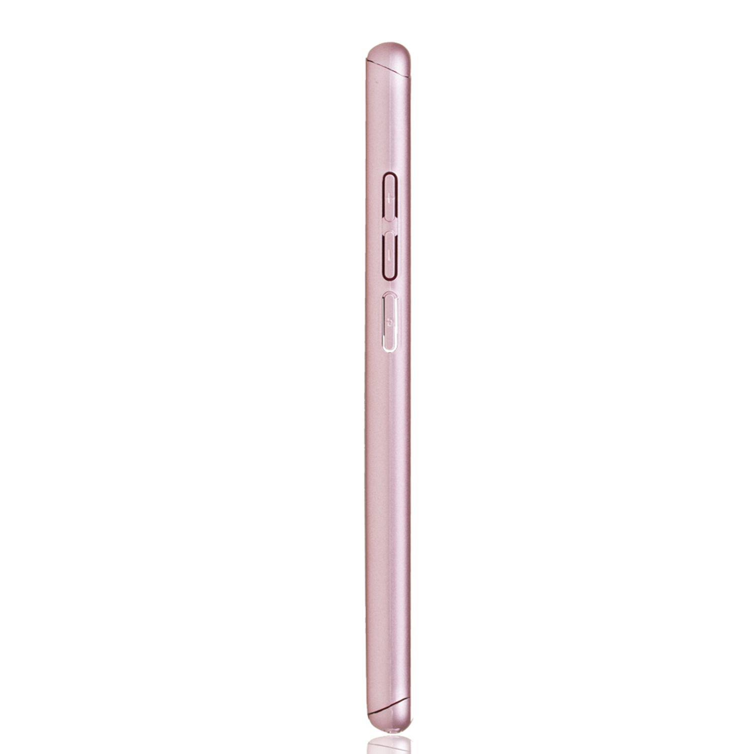 Xiaomi Redmi Note 7 / Redmi Note 7 Pro Handyhülle 360 Grad Schutz Full Cover Rosa