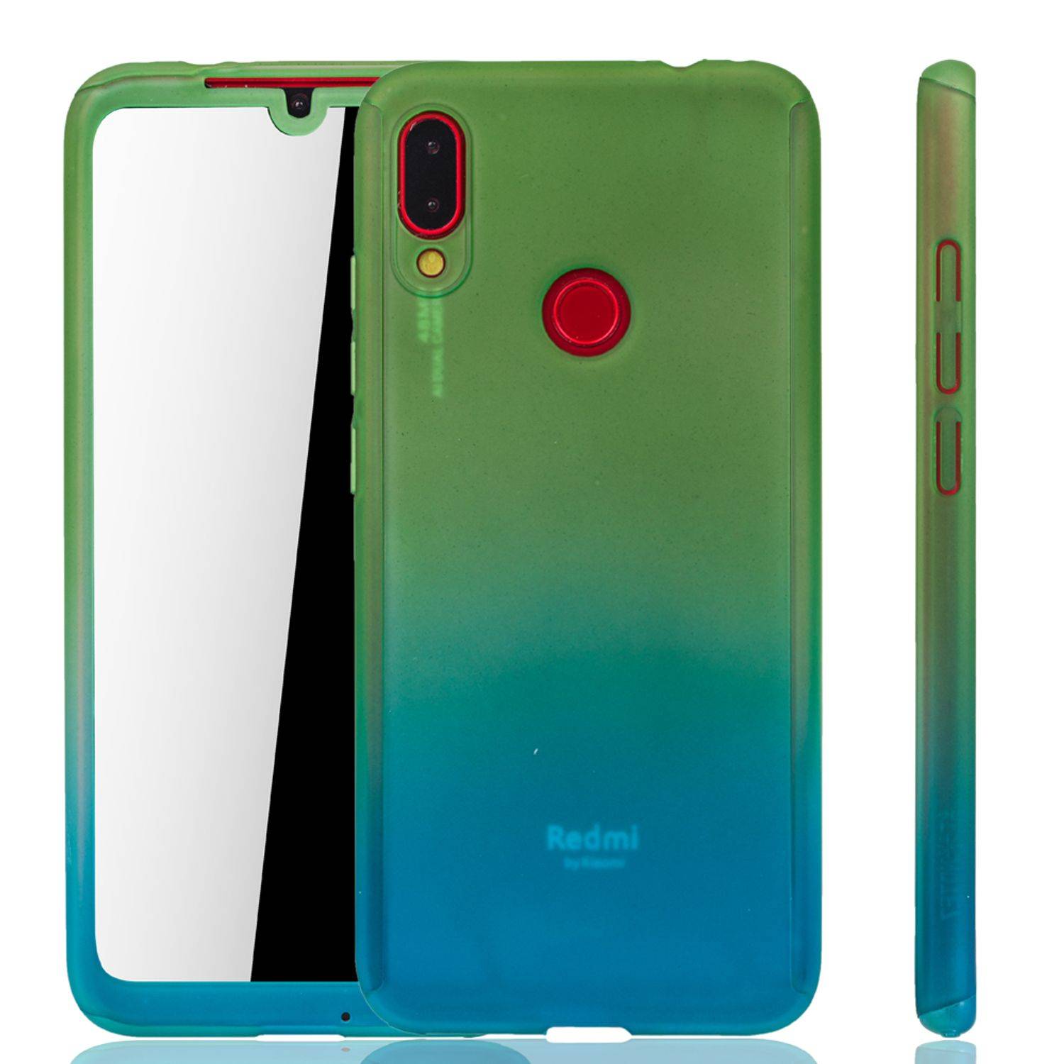 Xiaomi Redmi Note 7 / Redmi Note 7 Pro Handyhülle 360 Grad Schutz Full Cover Mehrfarbig