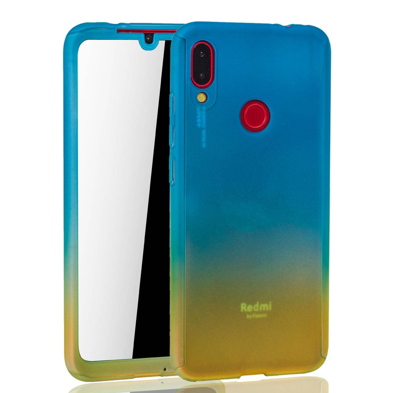 Xiaomi Redmi Note 7 / Redmi Note 7 Pro Handyhülle 360 Grad Schutz Full Cover Mehrfarbig