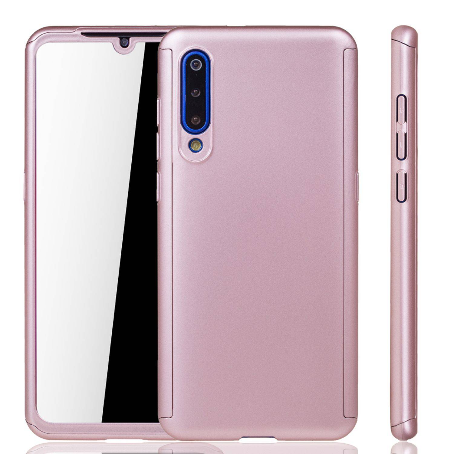 Xiaomi Mi 9 Handyhülle 360 Grad Schutz Full Cover Rosa
