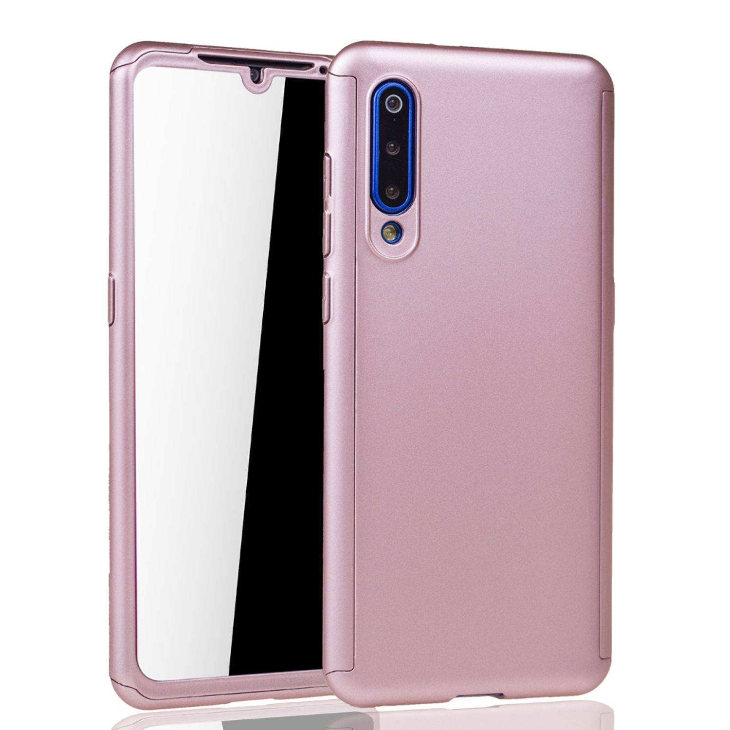 Xiaomi Mi 9 Handyhülle 360 Grad Schutz Full Cover Rosa