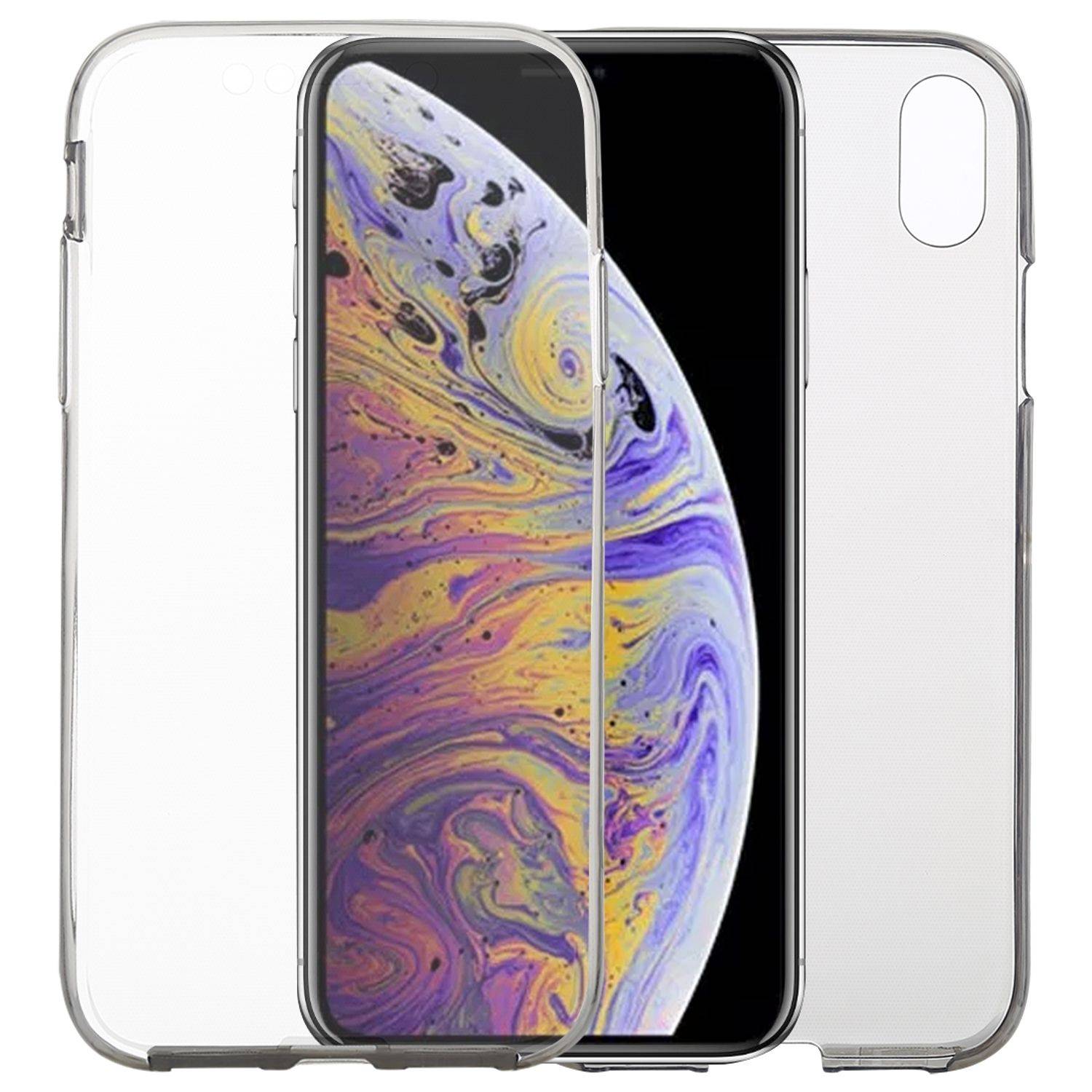 Apple iPhone XS Max Handyhülle Full-Cover 360 Grad Full Cover Transparent