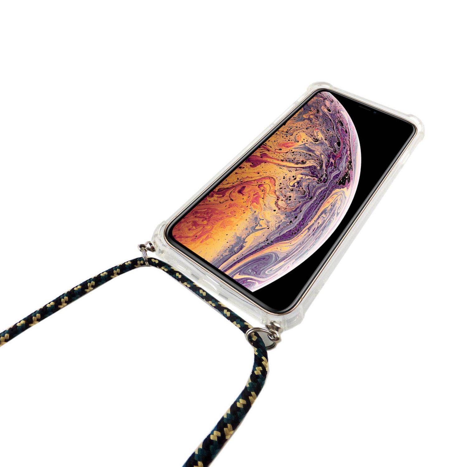 Apple iPhone X / iPhone XS Handykette Handyhülle Umhängetasche Transparent