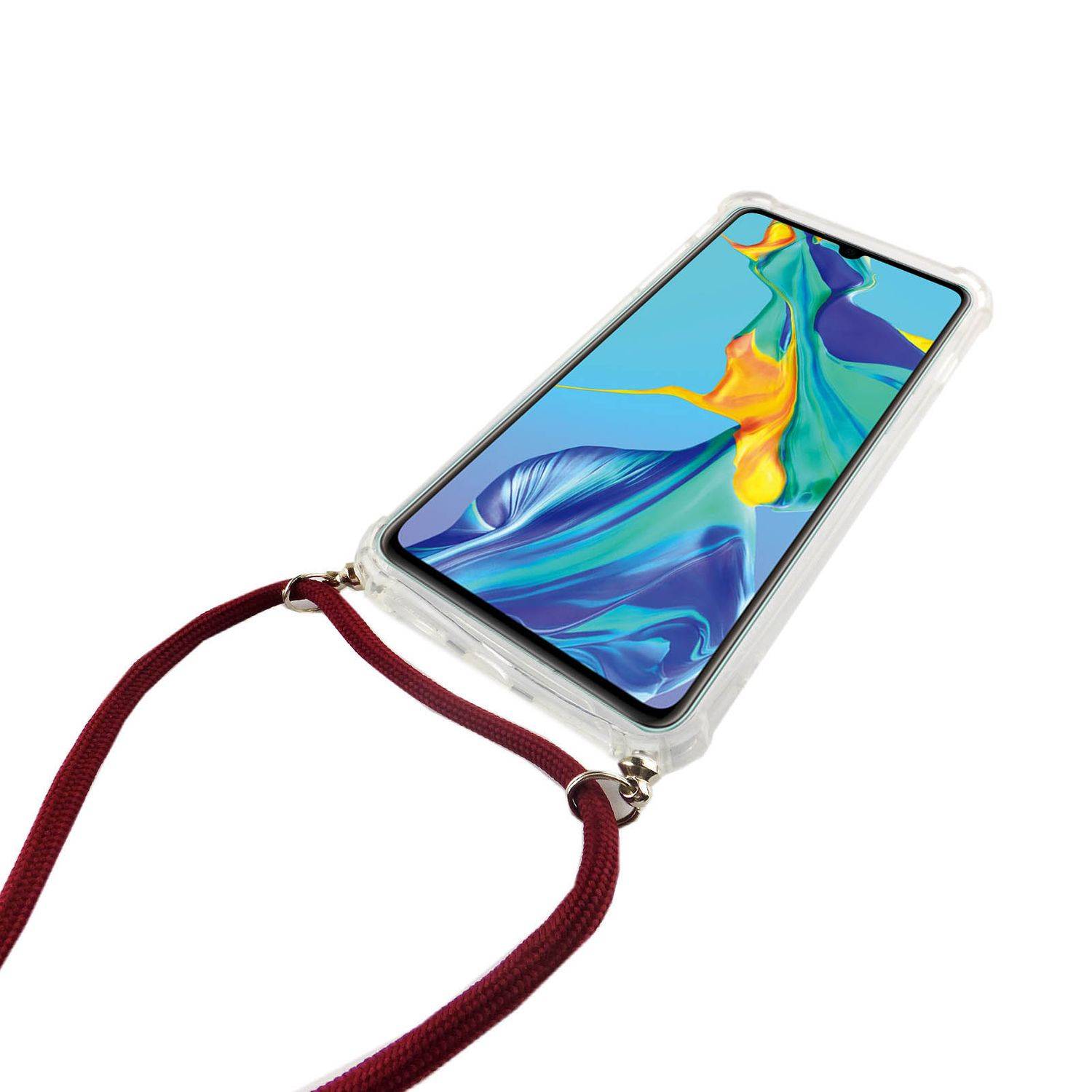 Huawei P30 Handykette Handyhülle Umhängetasche Transparent