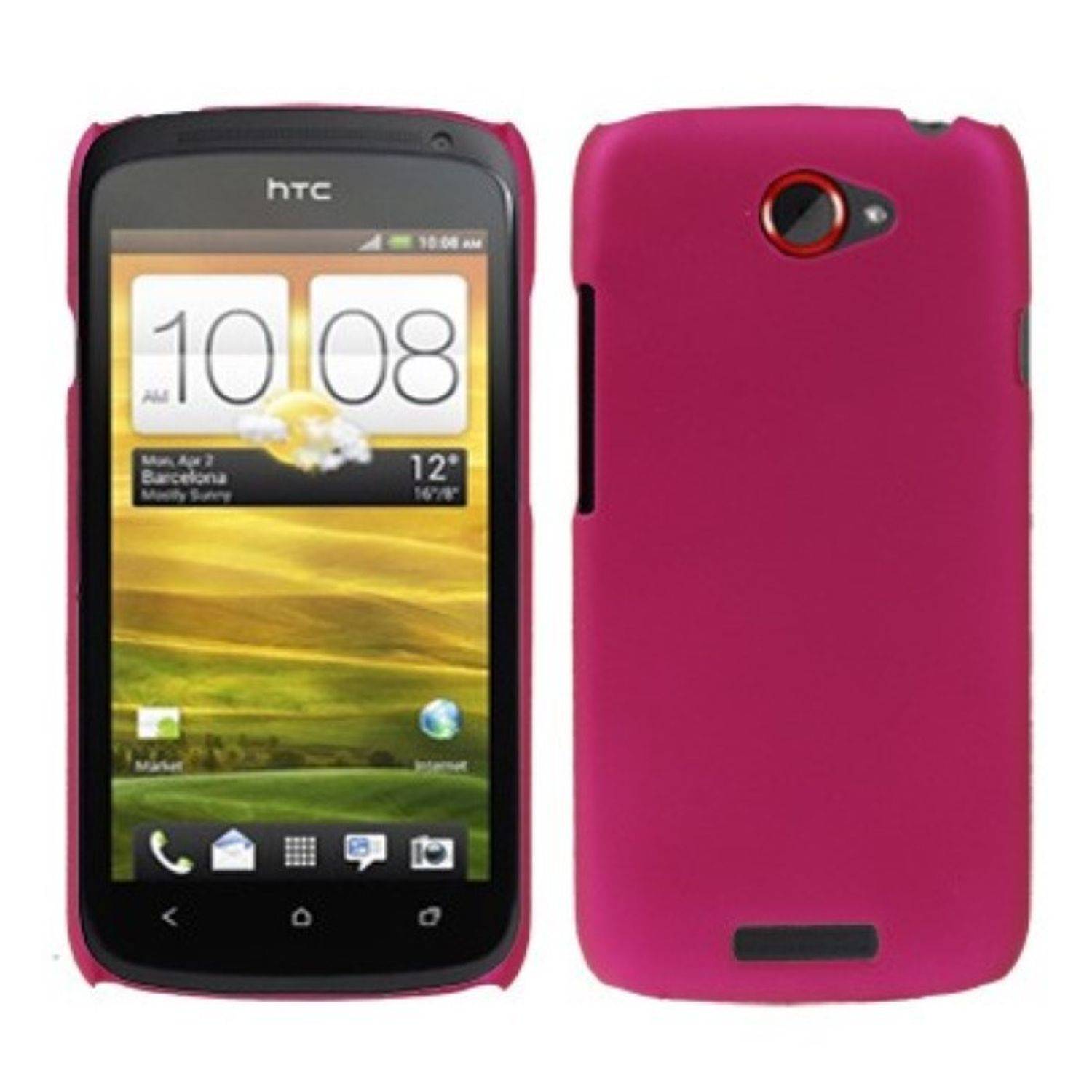 HTC One S Handyhülle Backcover Rosa