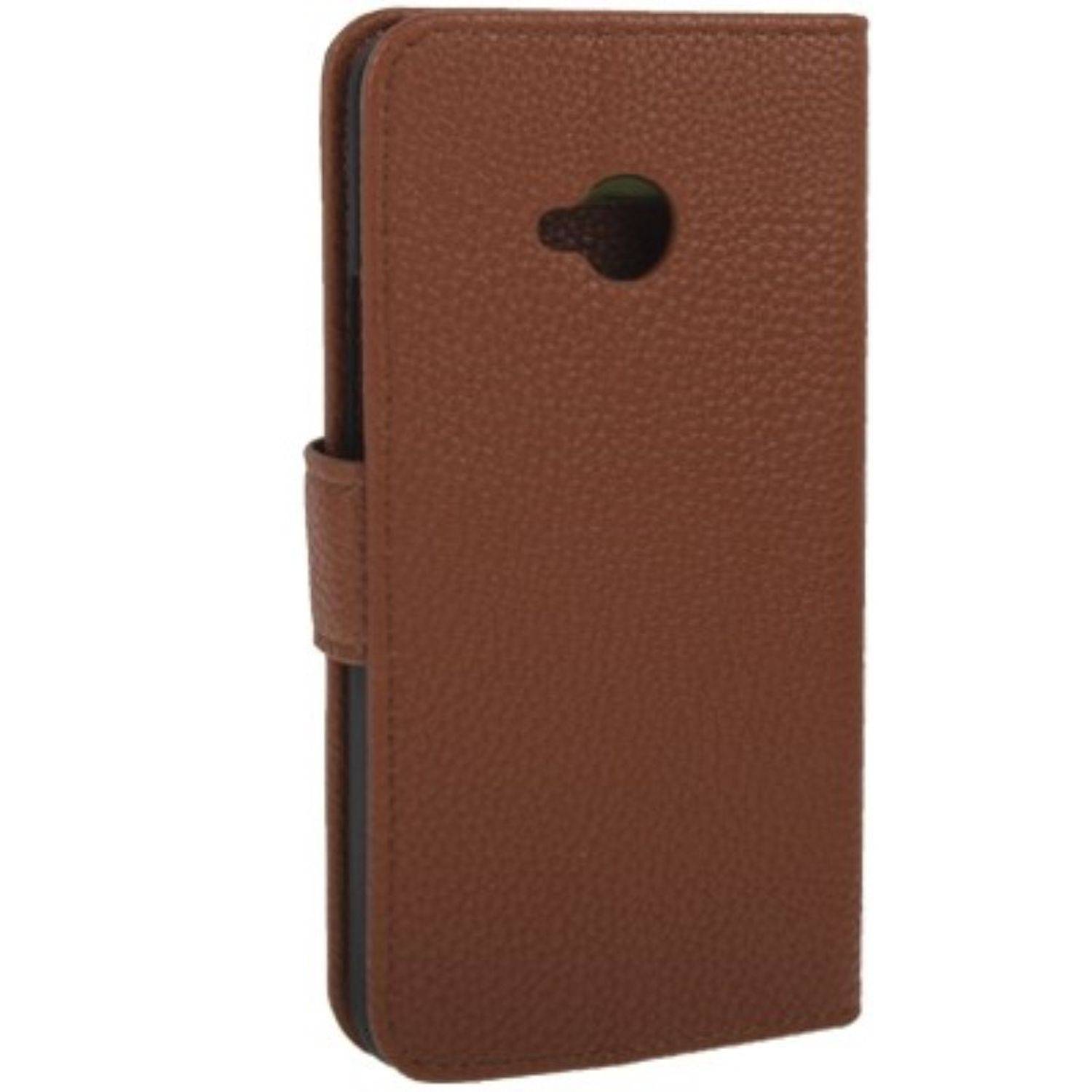 HTC One Handyhülle Backcover Braun