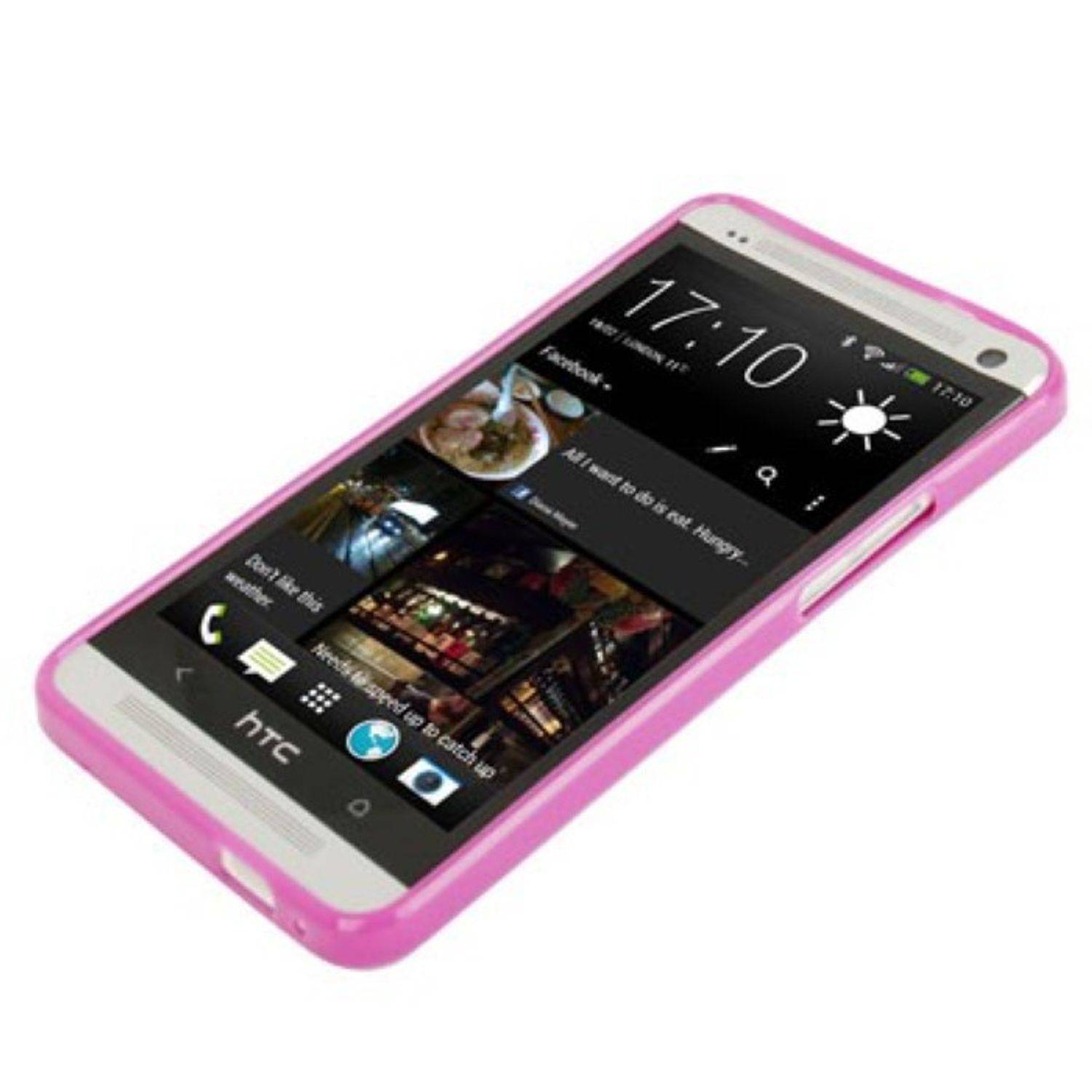 HTC One Handyhülle Backcover Weiß