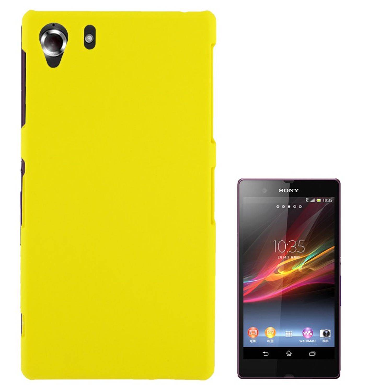 Sony Xperia Z1 Handyhülle Backcover Gelb