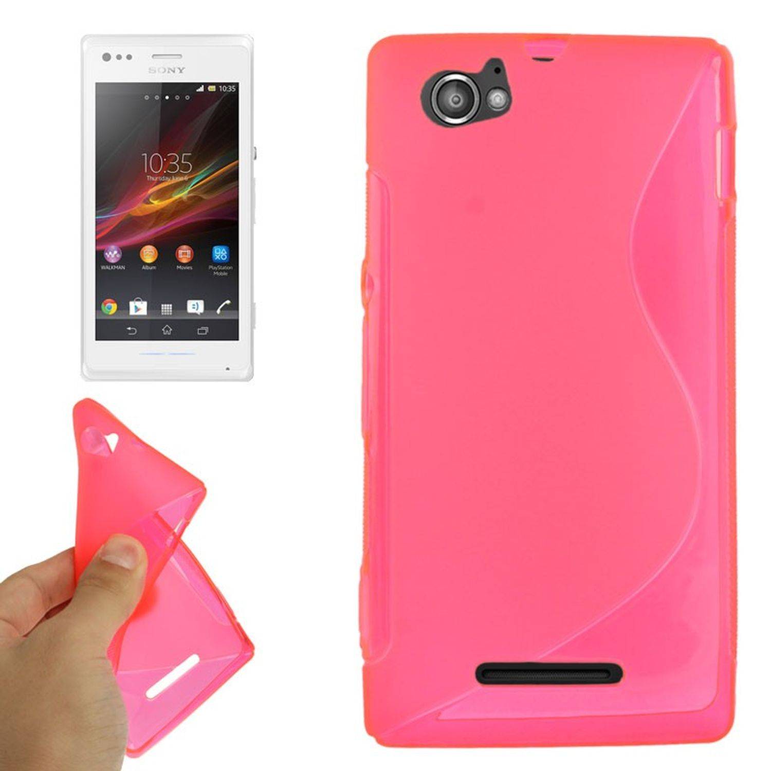 Sony Xperia M Handyhülle Backcover Rosa