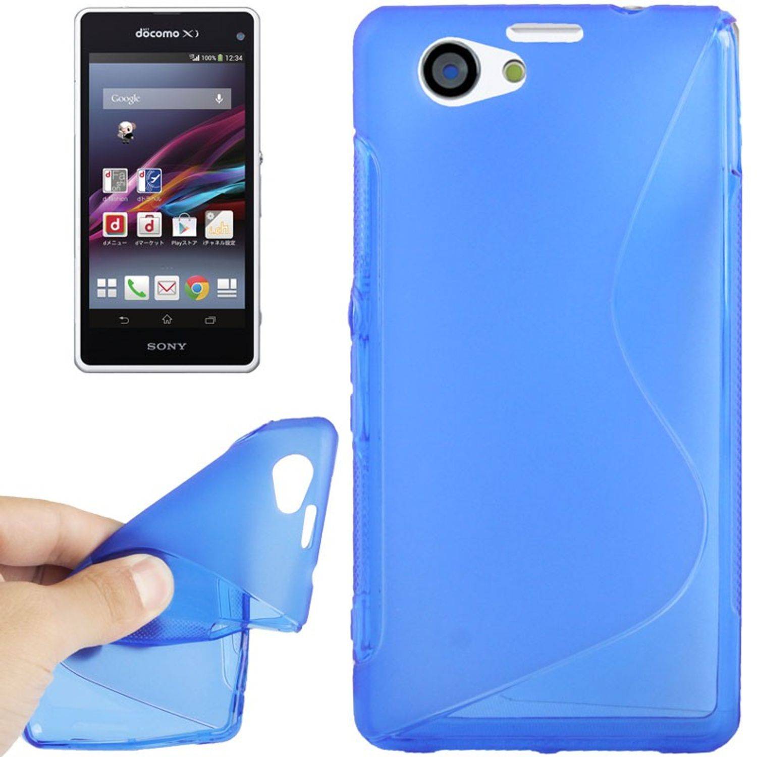Sony Xperia Z1 Handyhülle Backcover Blau