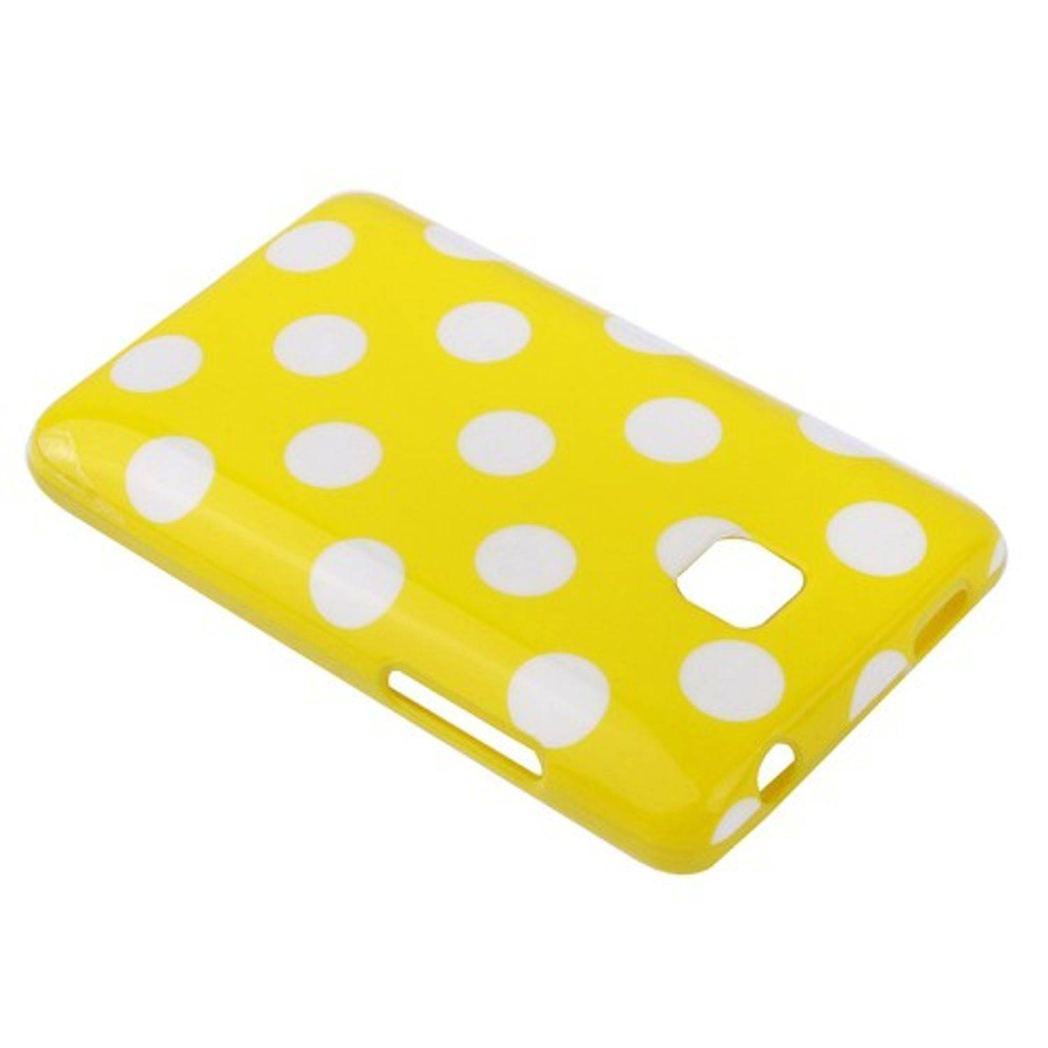 LG Optimus L3 II E430 Handyhülle Backcover Gelb