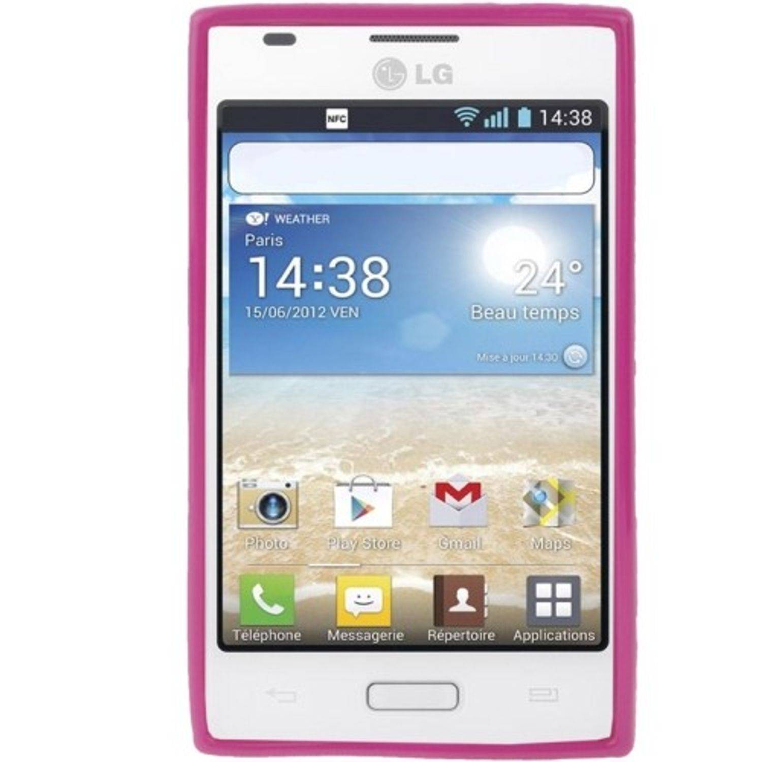 LG Optimus L5 E612 Handyhülle Backcover Violett