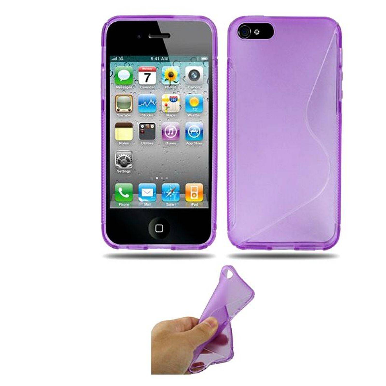 Apple iPhone 5 / 5s / SE Handyhülle Backcover Violett