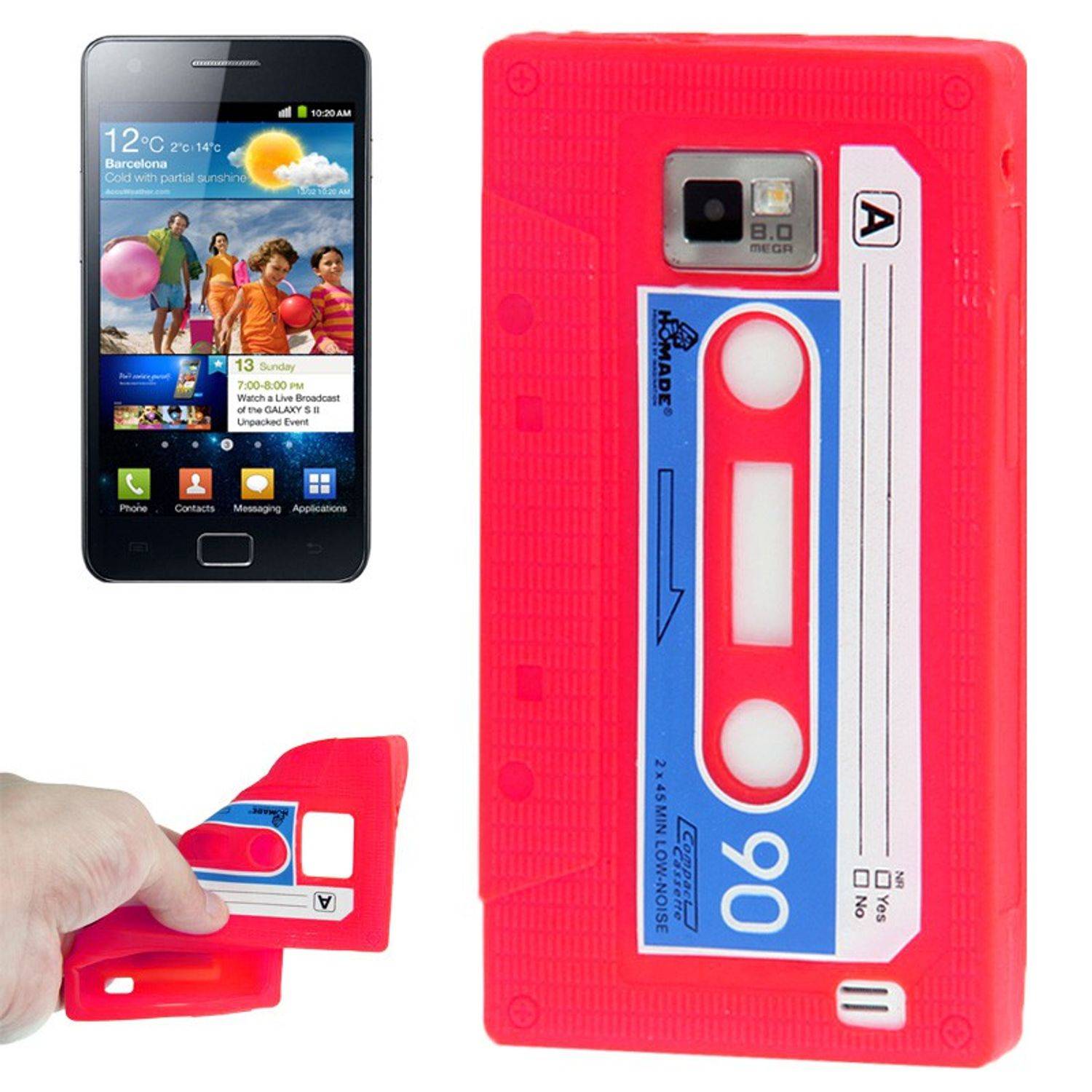 Samsung Galaxy S2 i9100 Handyhülle Backcover Rot
