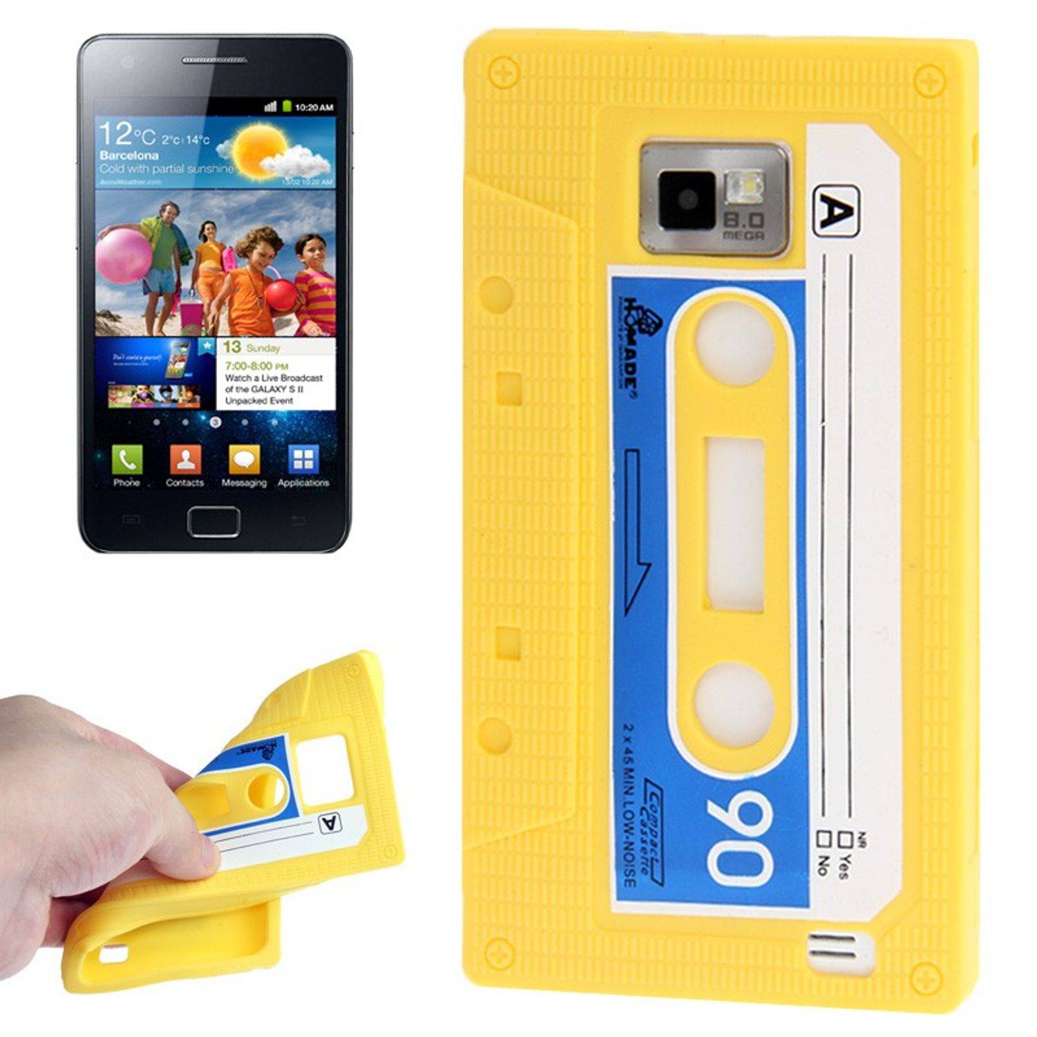 Samsung Galaxy S2 i9100 Handyhülle Backcover Gelb