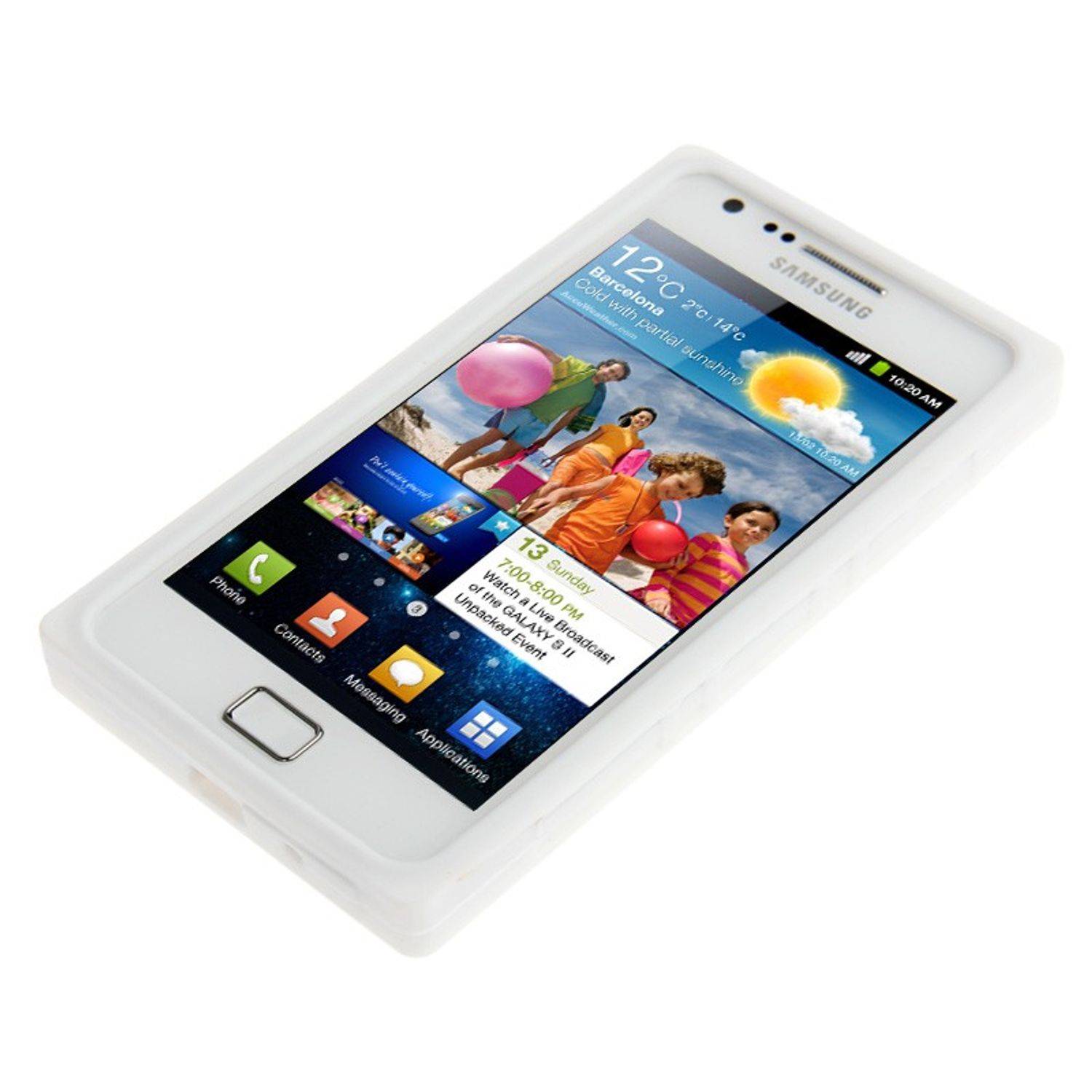 Samsung Galaxy S2 i9100 Handyhülle Backcover Weiß