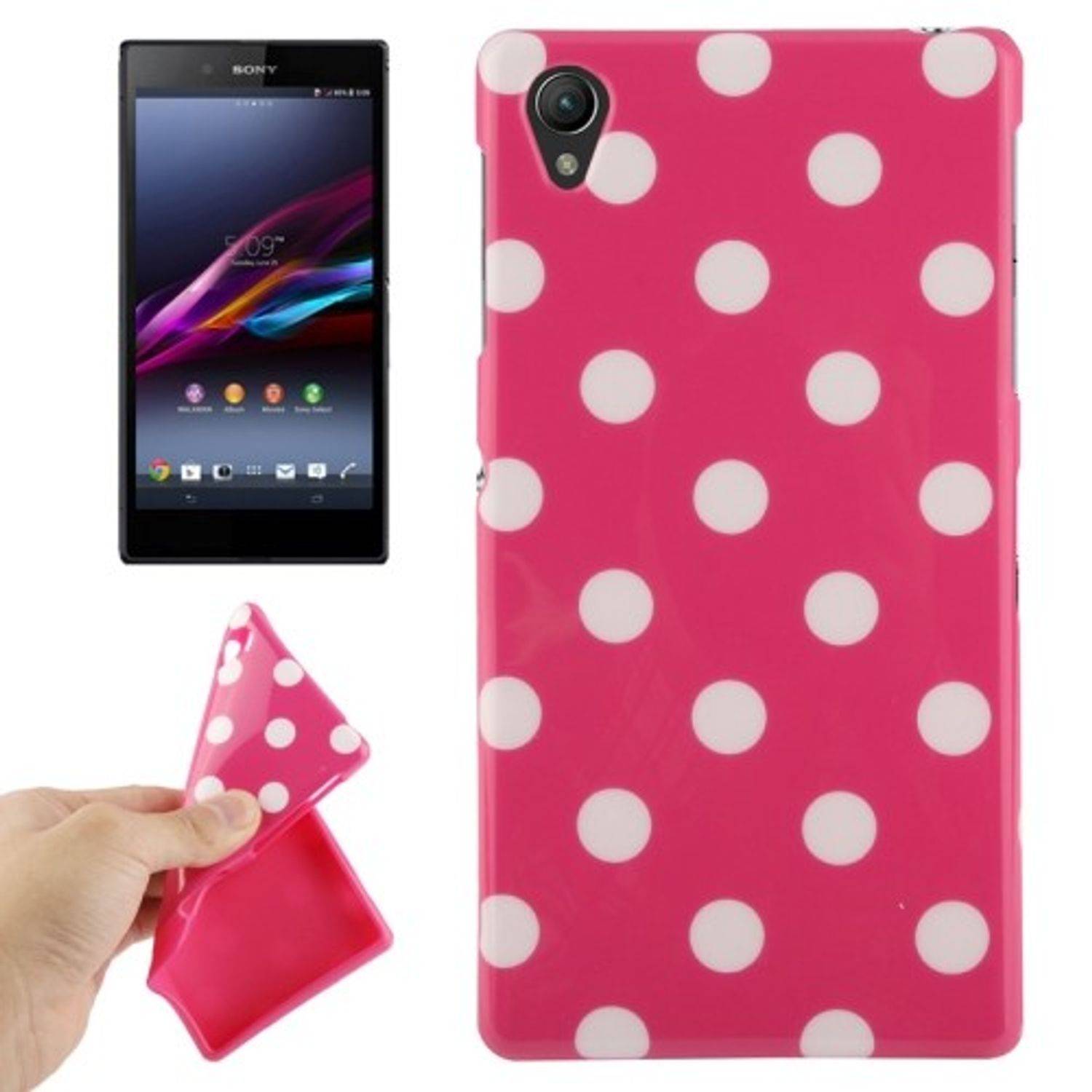 Sony Xperia Z1 Handyhülle Backcover Rosa