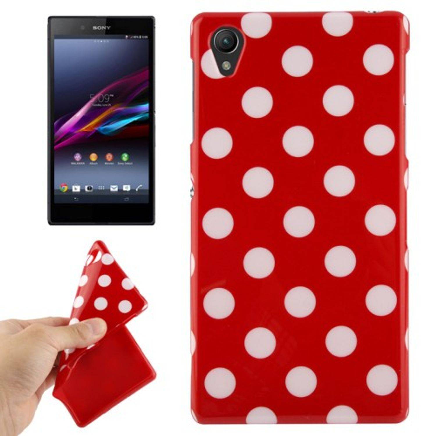 Sony Xperia Z1 Handyhülle Backcover Rot