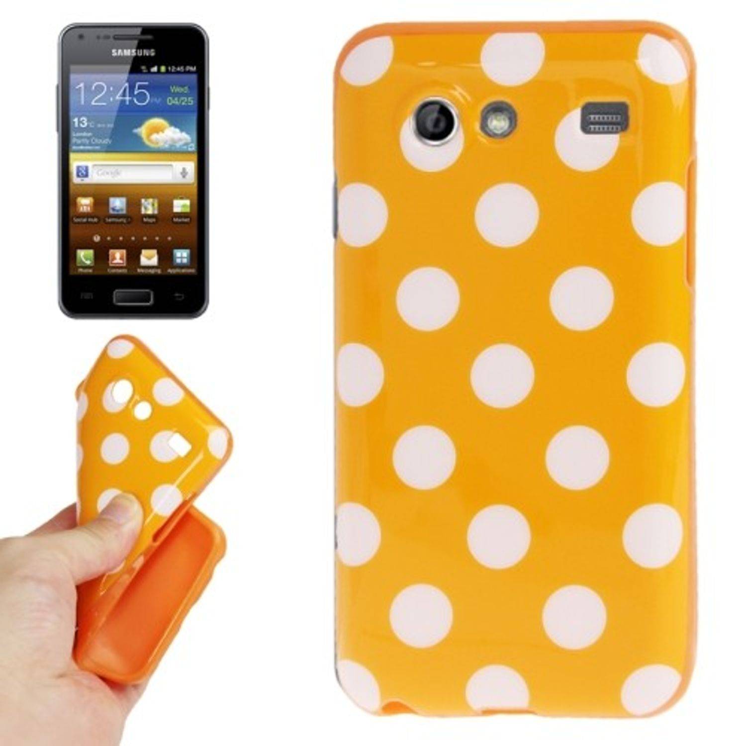 Samsung Galaxy S Advance i9070 Handyhülle Backcover Orange