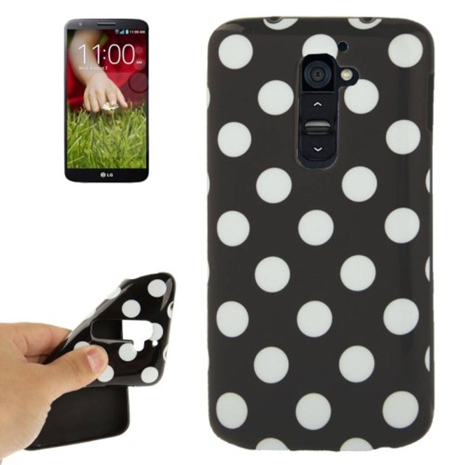 LG Optimus G2 Handyhülle Backcover Schwarz