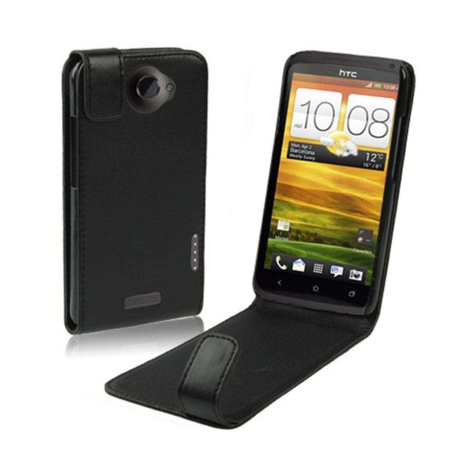 HTC One X Handyhülle Backcover Schwarz