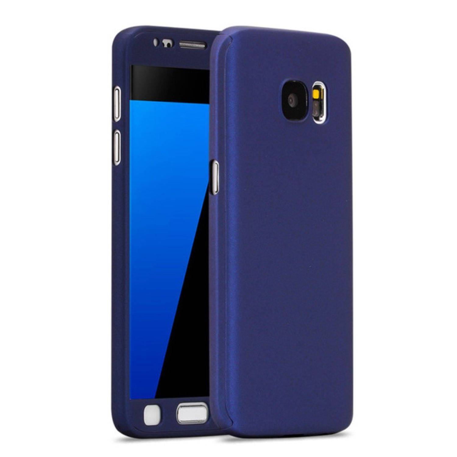 Samsung Galaxy S7 Edge Handyhülle 360 Grad Schutz Full Cover Blau