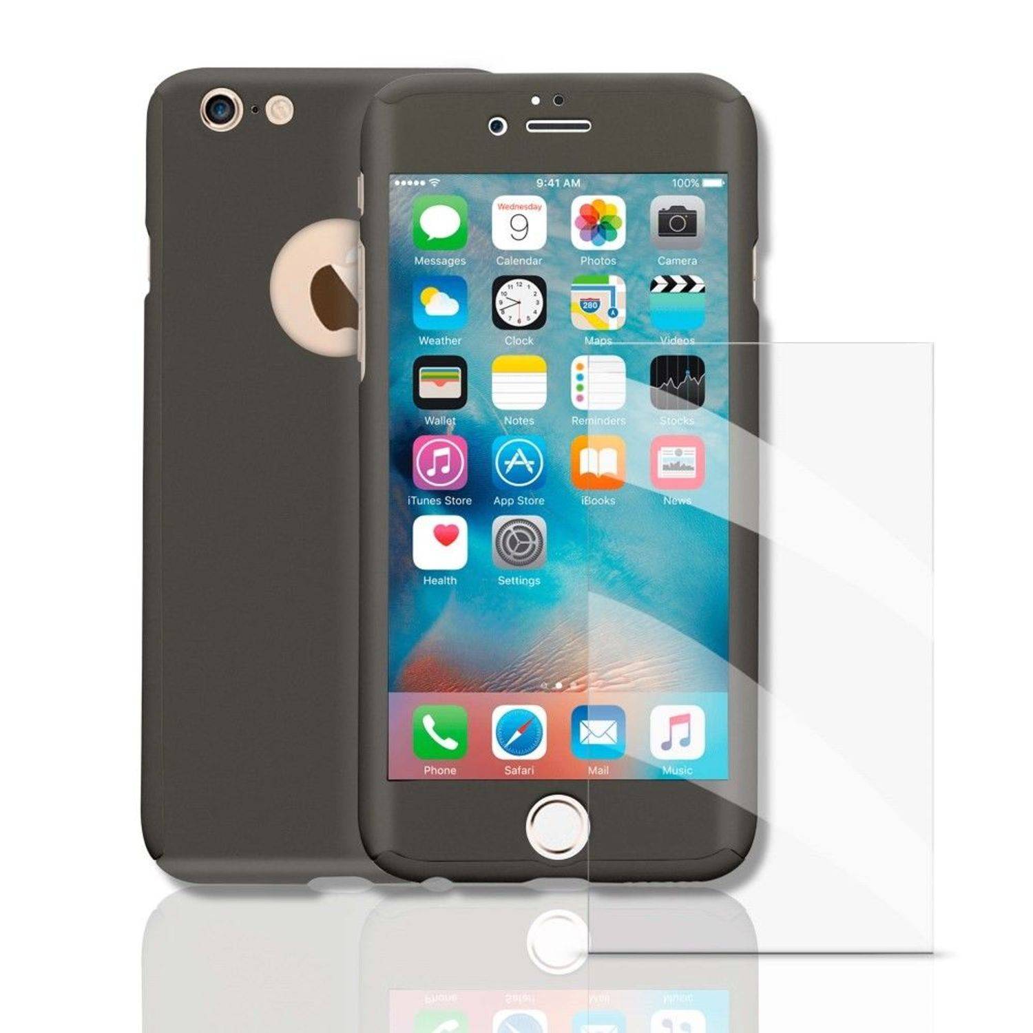 Samsung Galaxy J5 Handyhülle 360 Grad Schutz Full Cover Grau