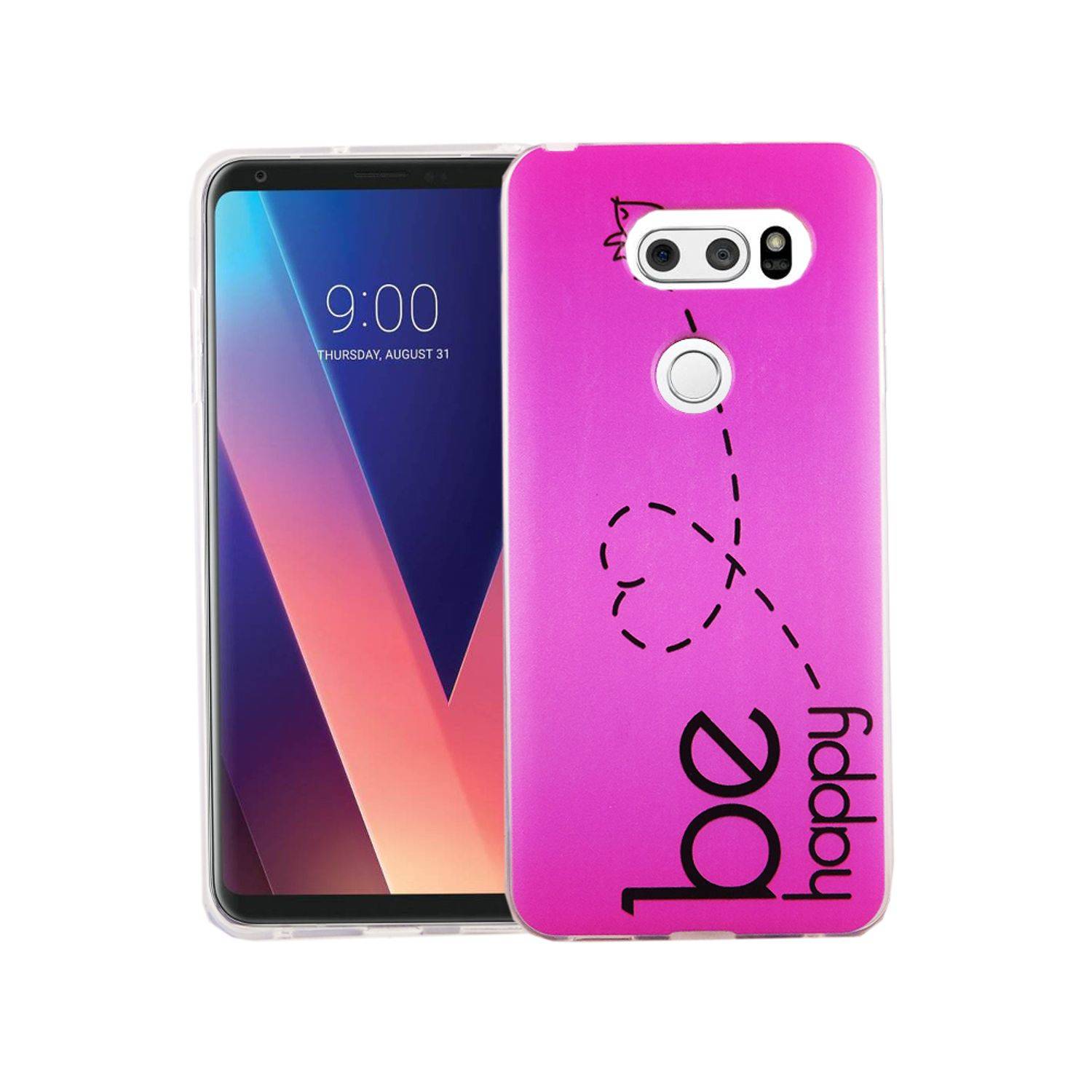 LG V30 Handyhülle Bumper Backcover Rosa