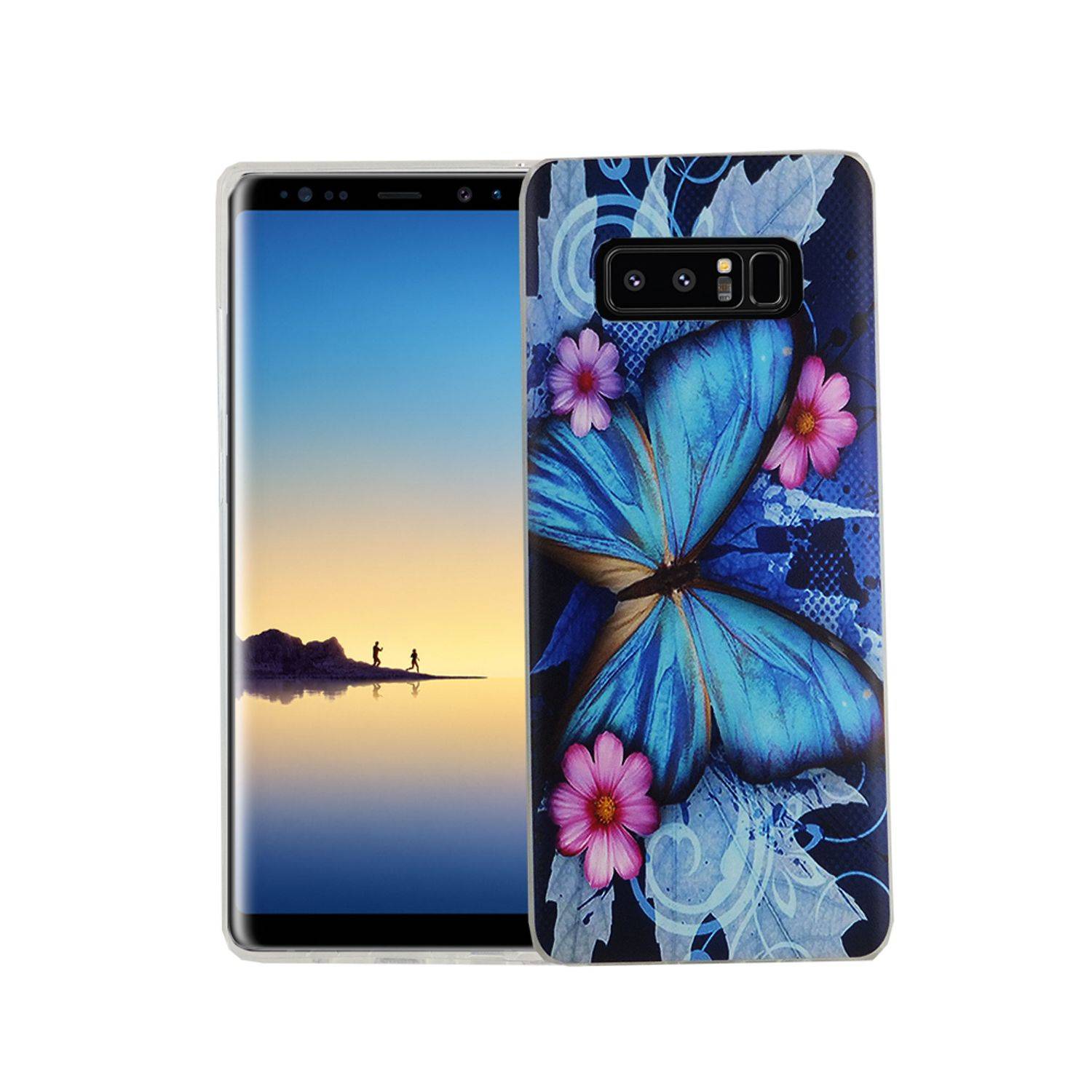 Samsung Galaxy Note 8 Handyhülle Bumper Backcover Blau