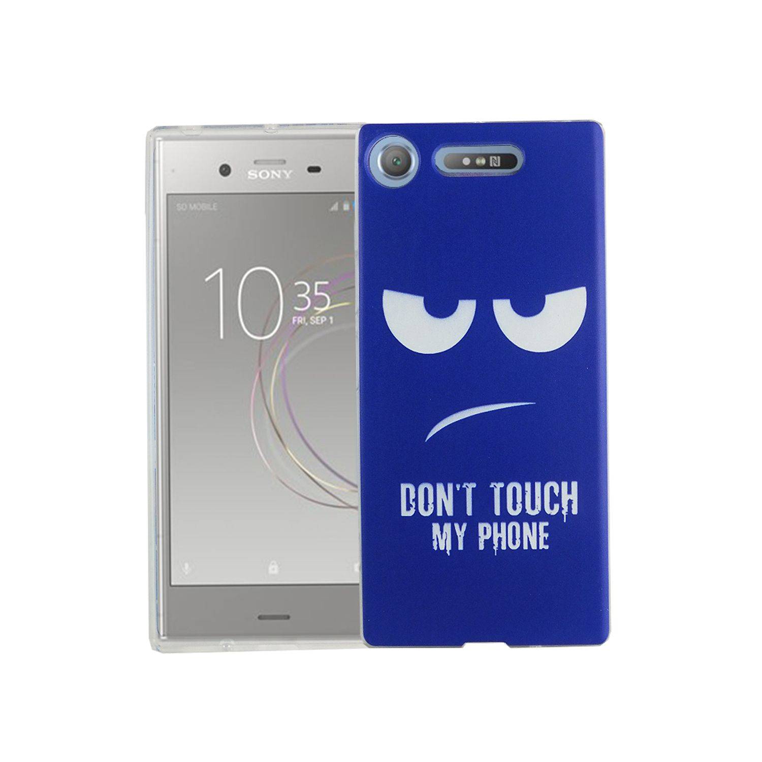 Sony Xperia XZ1 Handyhülle Bumper Backcover Blau