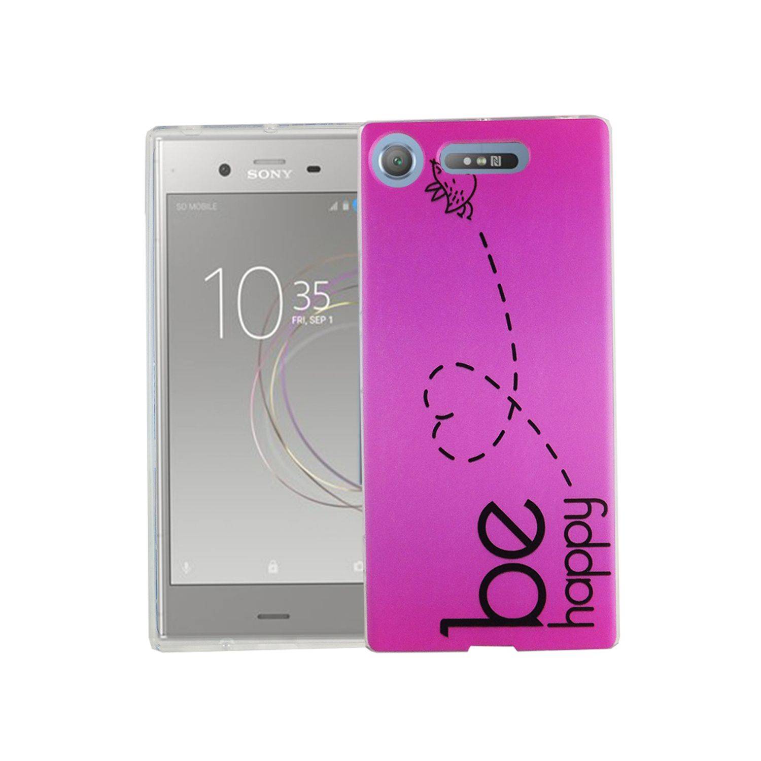 Sony Xperia XZ1 Handyhülle Bumper Backcover Rosa