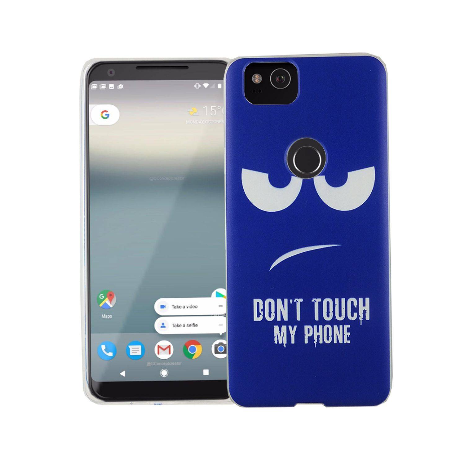 Google Pixel 2 Handyhülle Bumper Backcover Blau