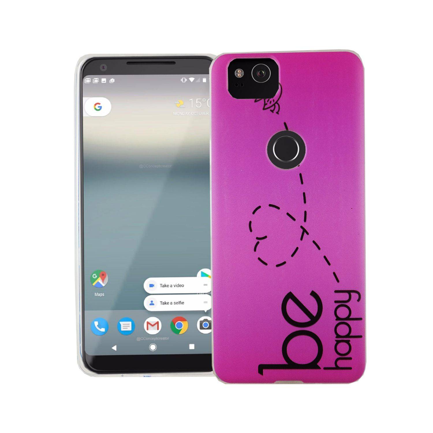 Google Pixel 2 Handyhülle Bumper Backcover Rosa