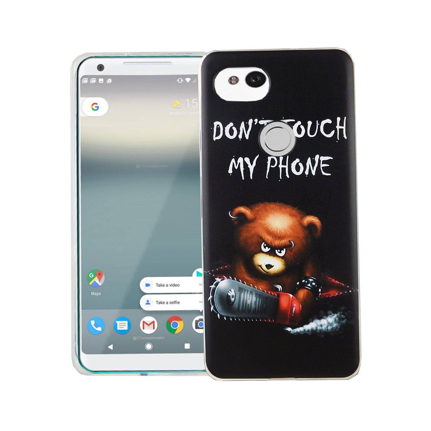 Google Pixel 2 XL Handyhülle Bumper Backcover Schwarz