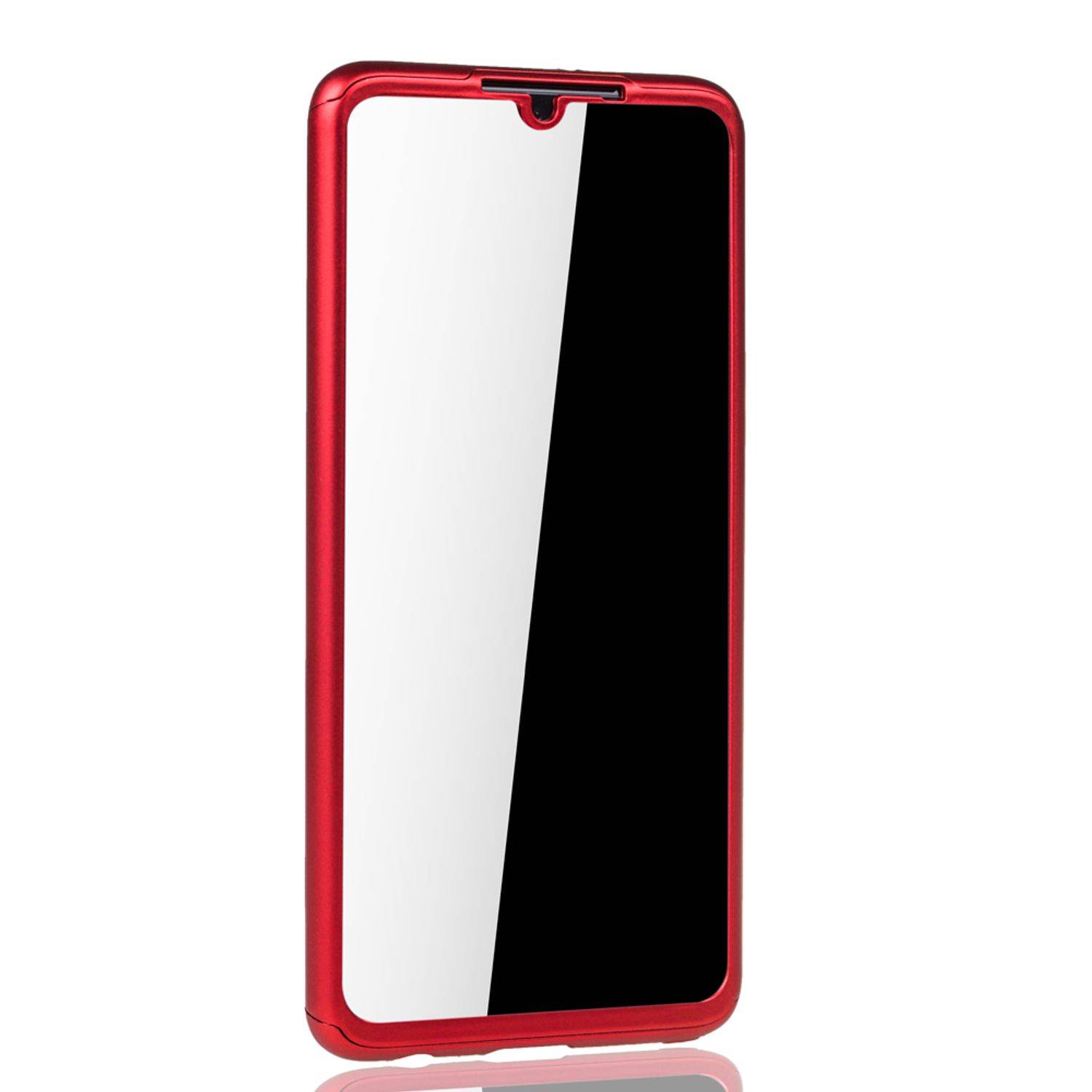 Huawei P30 Handyhülle 360 Grad Schutz Full Cover Rot