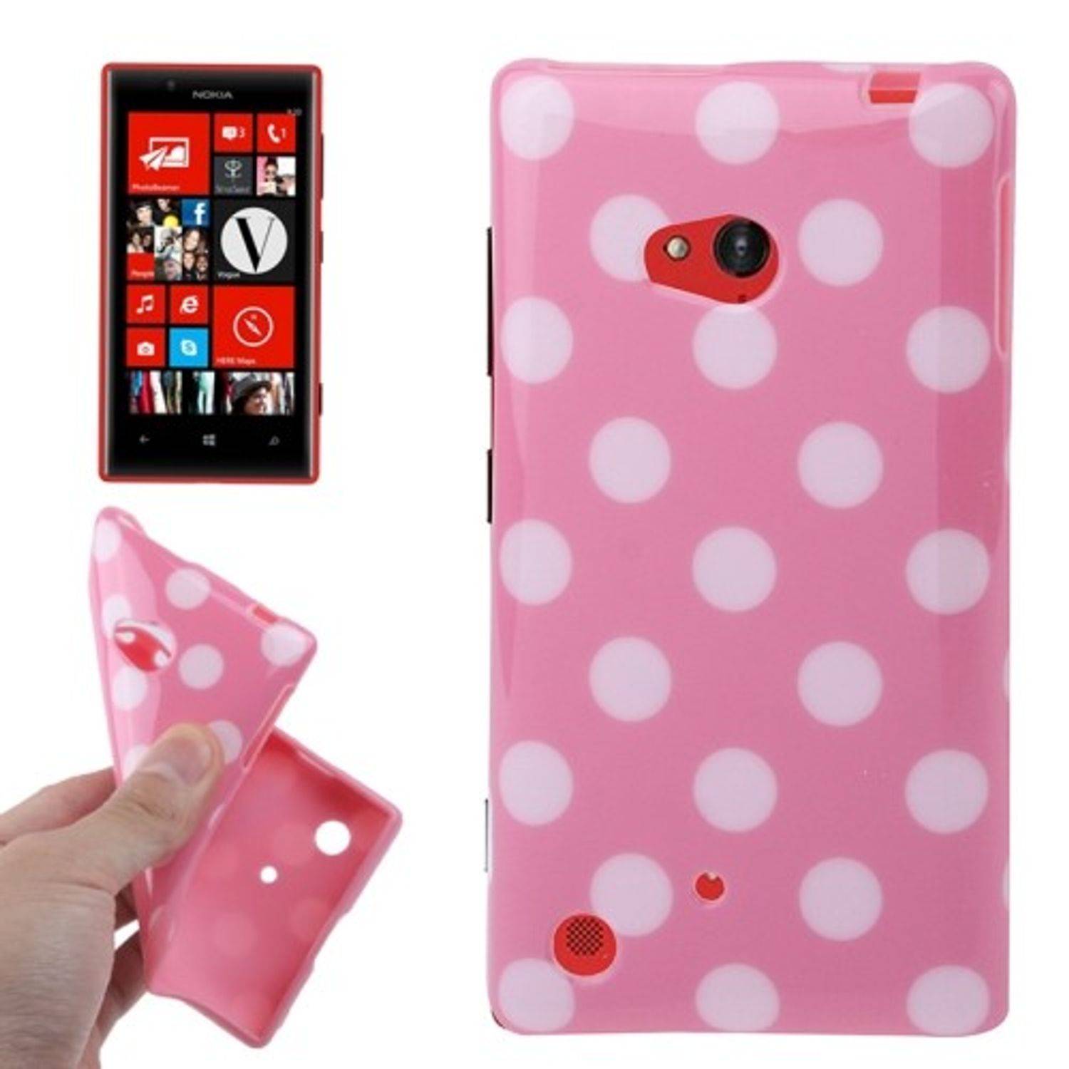 Nokia Lumia 720 Handyhülle Backcover Rosa
