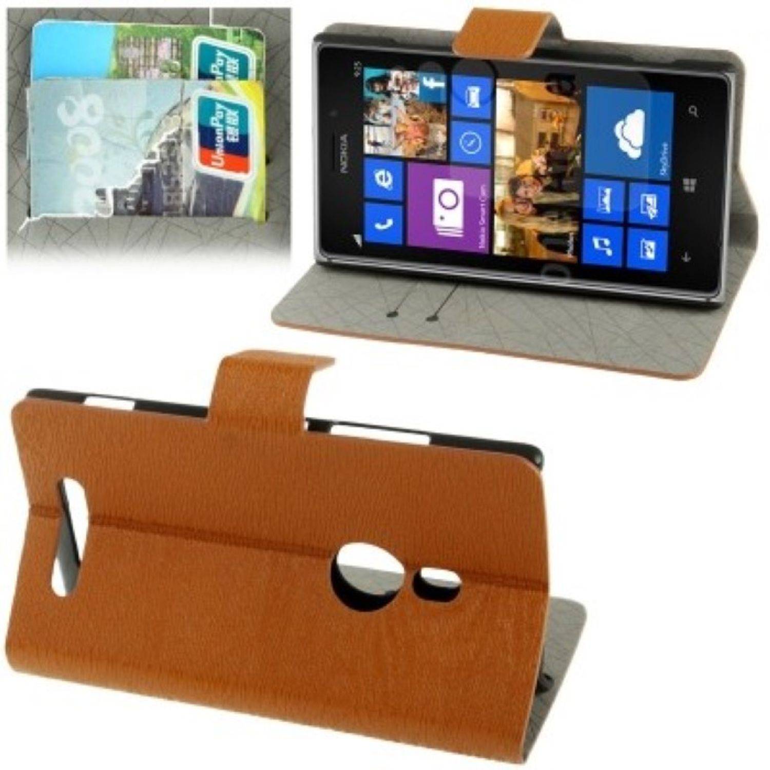 Nokia Lumia 925 Handyhülle Backcover Braun