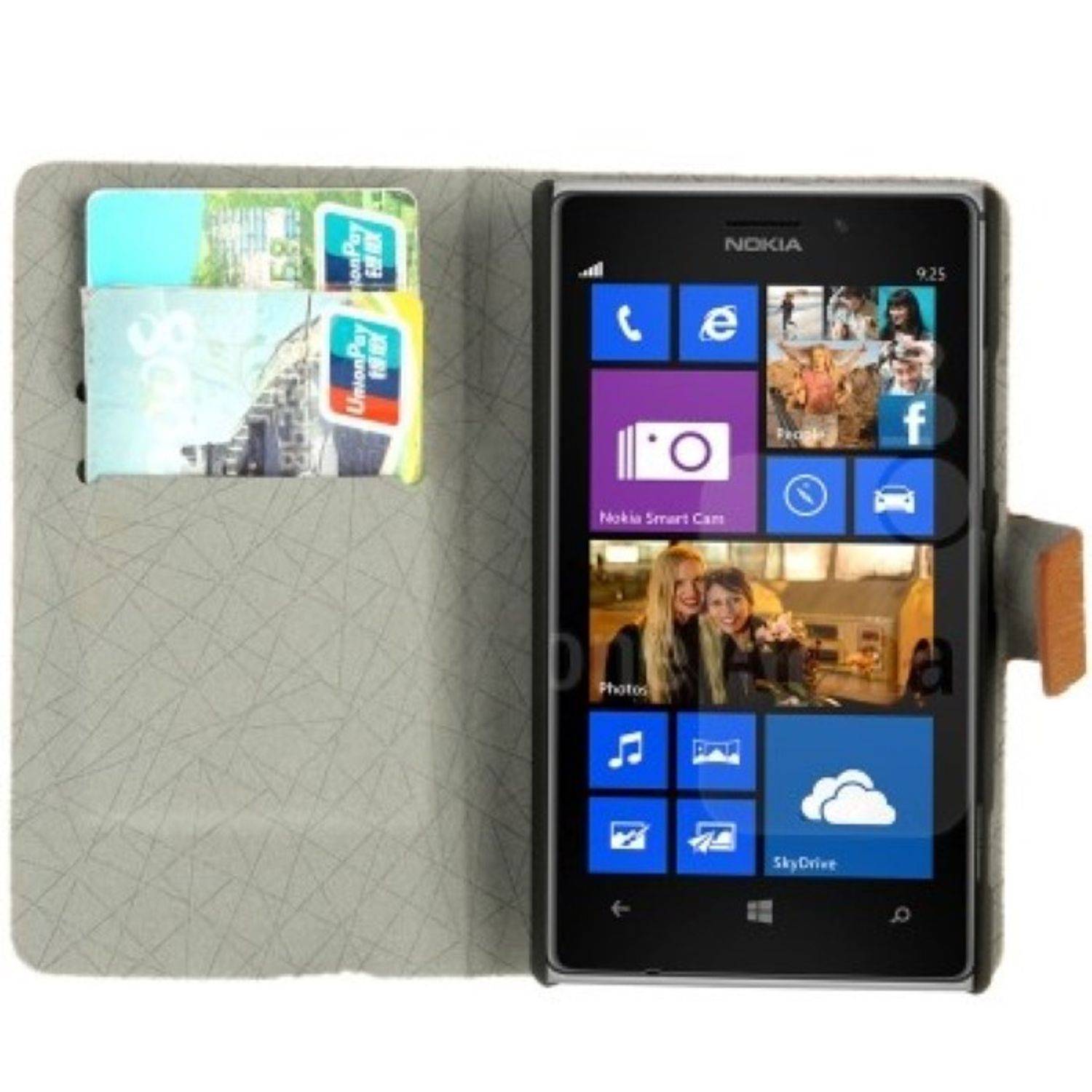 Nokia Lumia 925 Handyhülle Backcover Braun