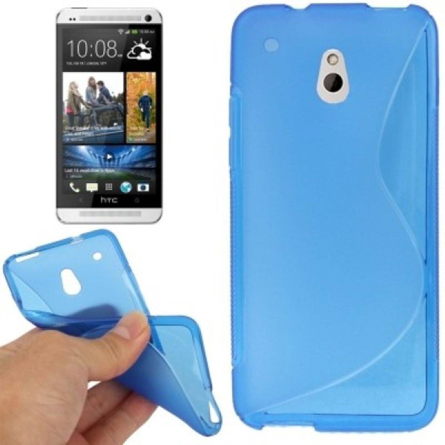 HTC One Mini Handyhülle Backcover Blau