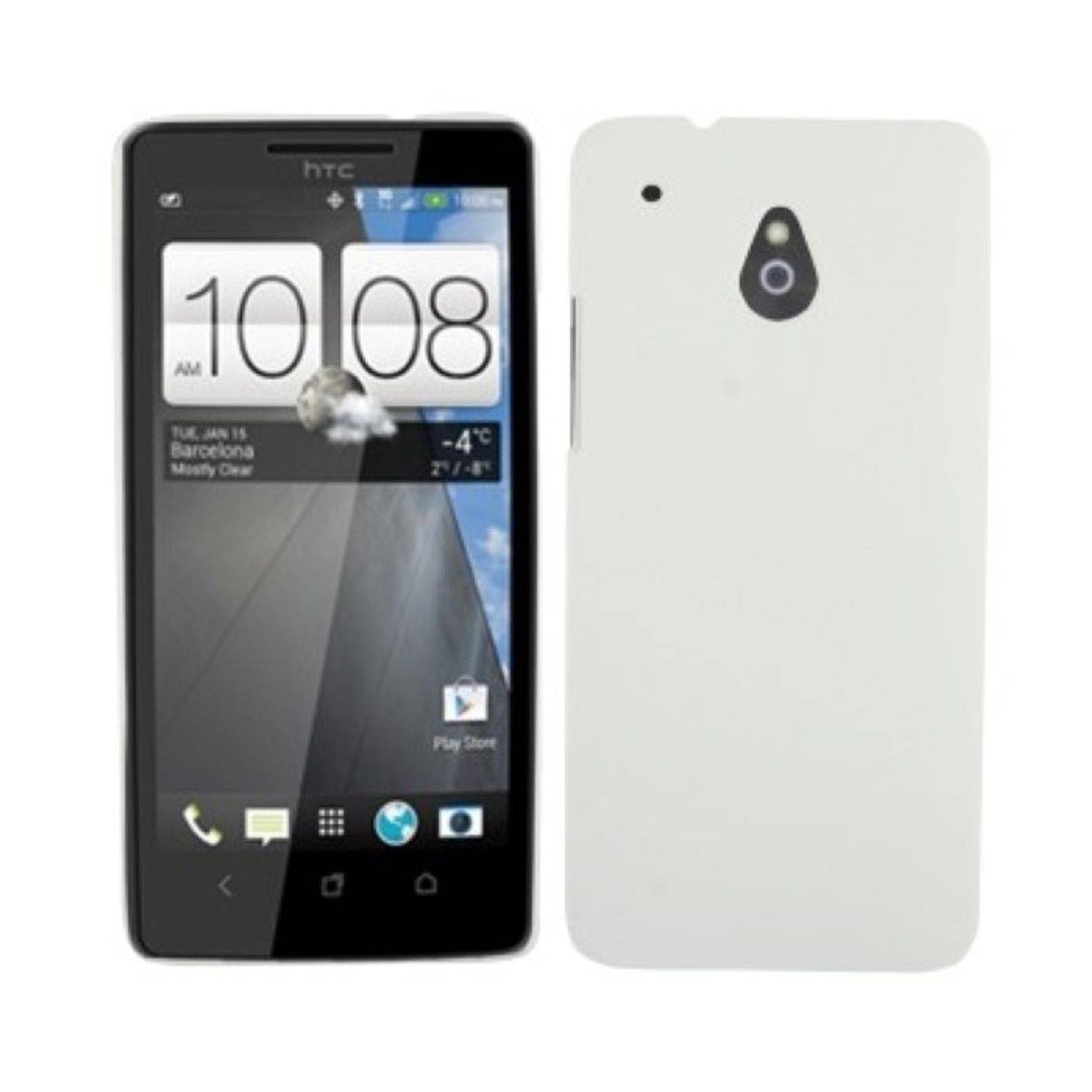 HTC One Mini Handyhülle Backcover Weiß