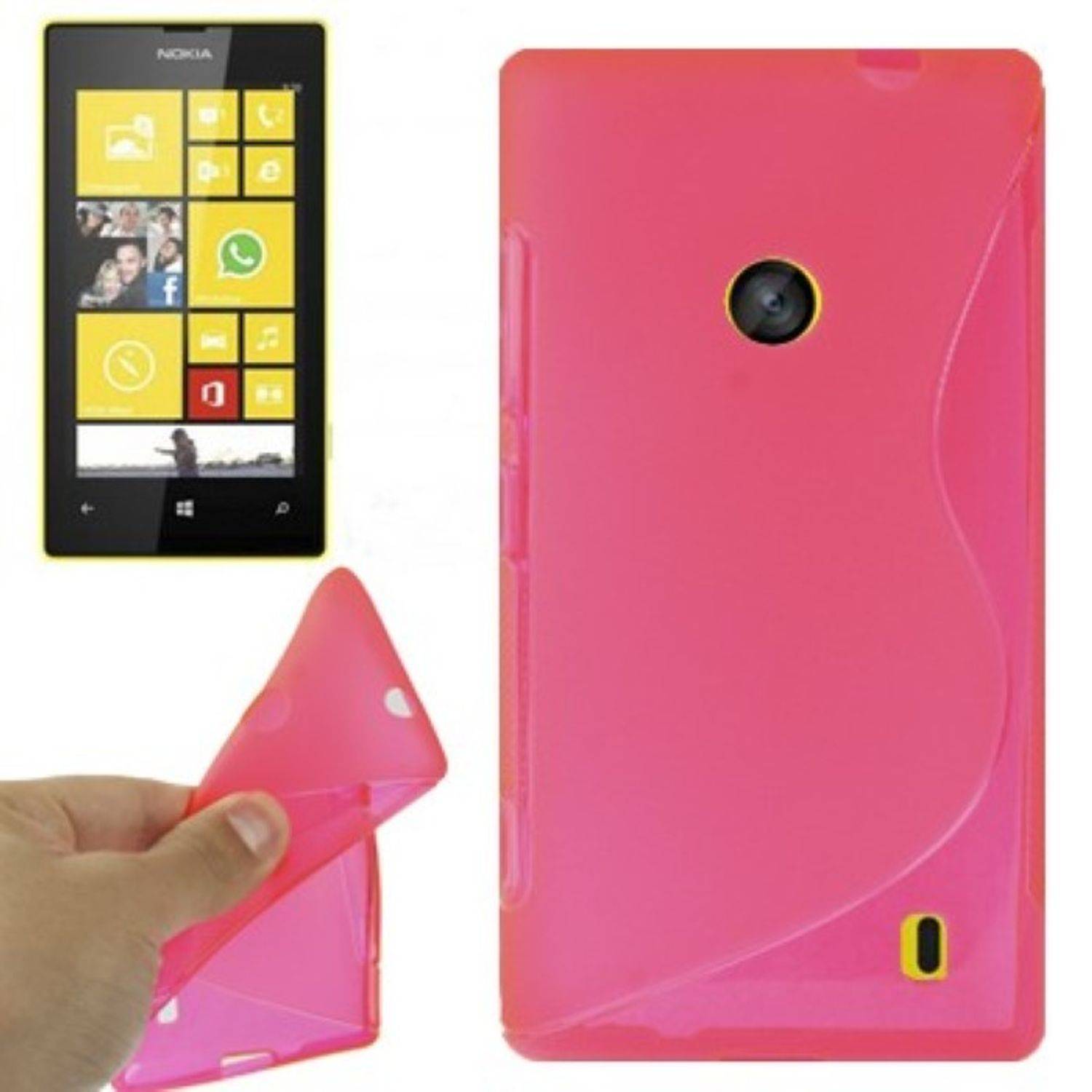 Nokia Lumia 520 Handyhülle Backcover Rosa