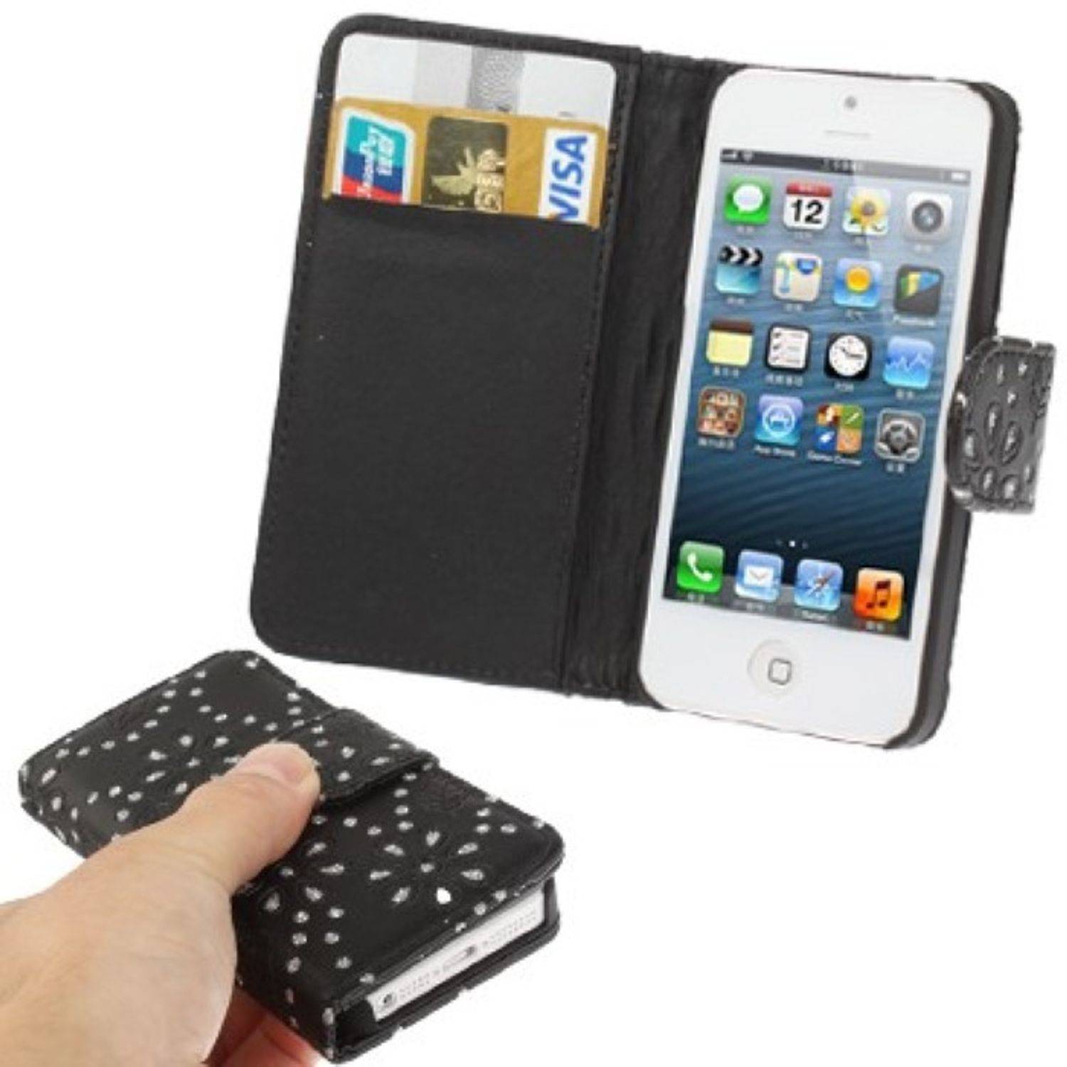 Apple iPhone 5 / 5s / SE Handyhülle Backcover Schwarz