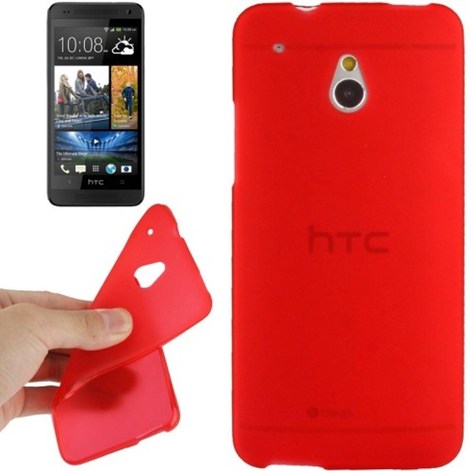 HTC One Mini Handyhülle Backcover Rot