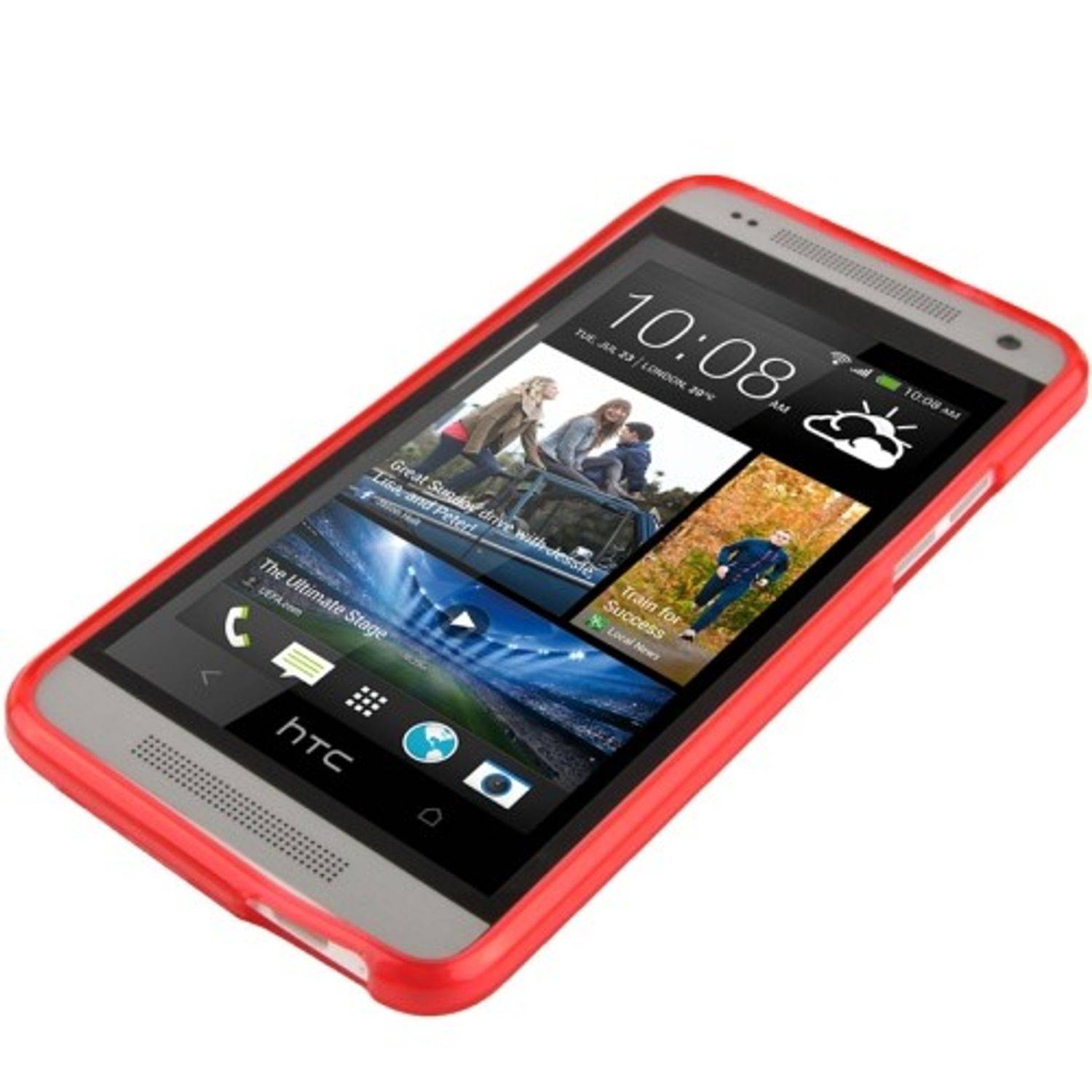 HTC One Mini Handyhülle Backcover Rot