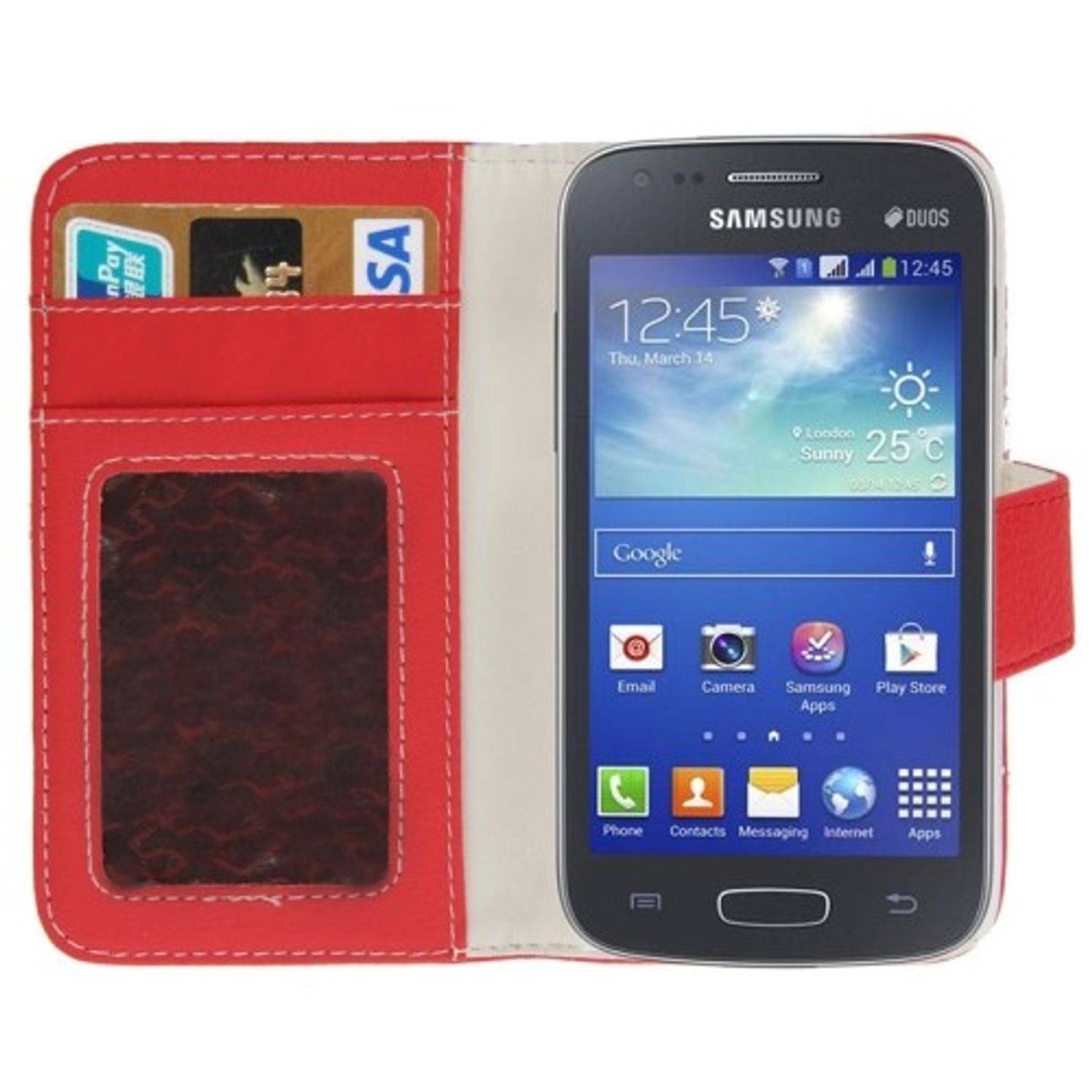 Samsung Galaxy Ace 3 S7272 Handyhülle Backcover Rot